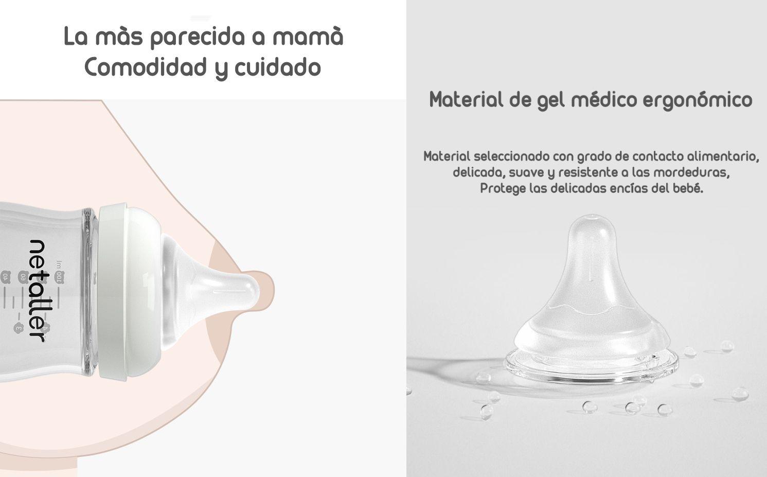 Set 2 Mamaderas Con Protectores 3 Chupetes Caja Lubabycas-4