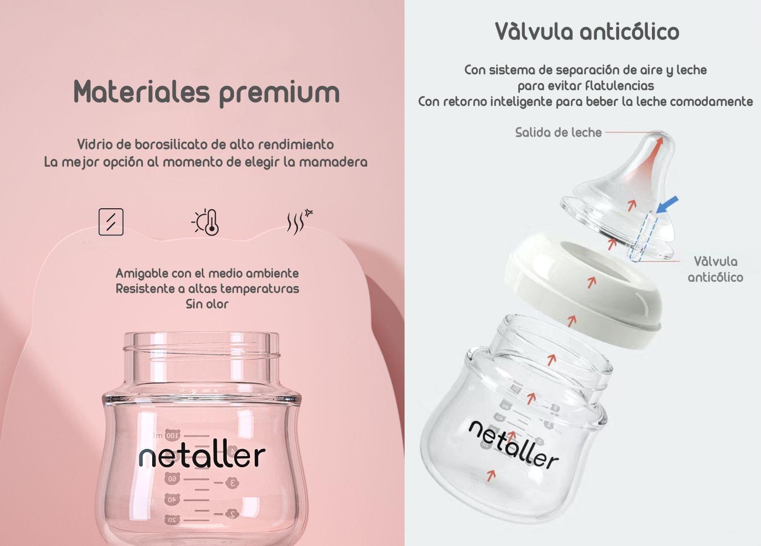 Set 2 Mamaderas Con Protectores 3 Chupetes Caja Lubabycas-5