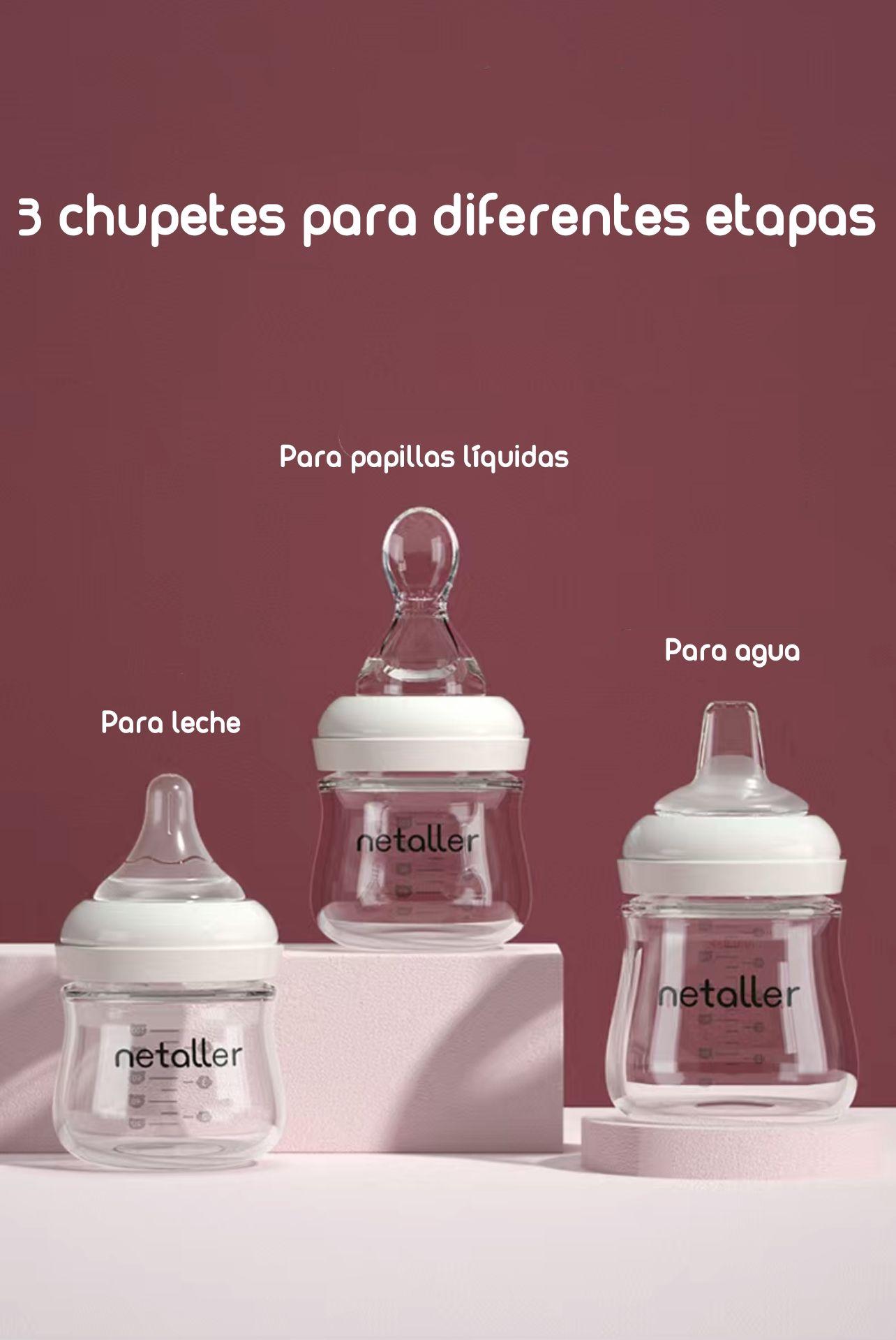 Set 2 Mamaderas Con Protectores 3 Chupetes Caja Lubabycas-6