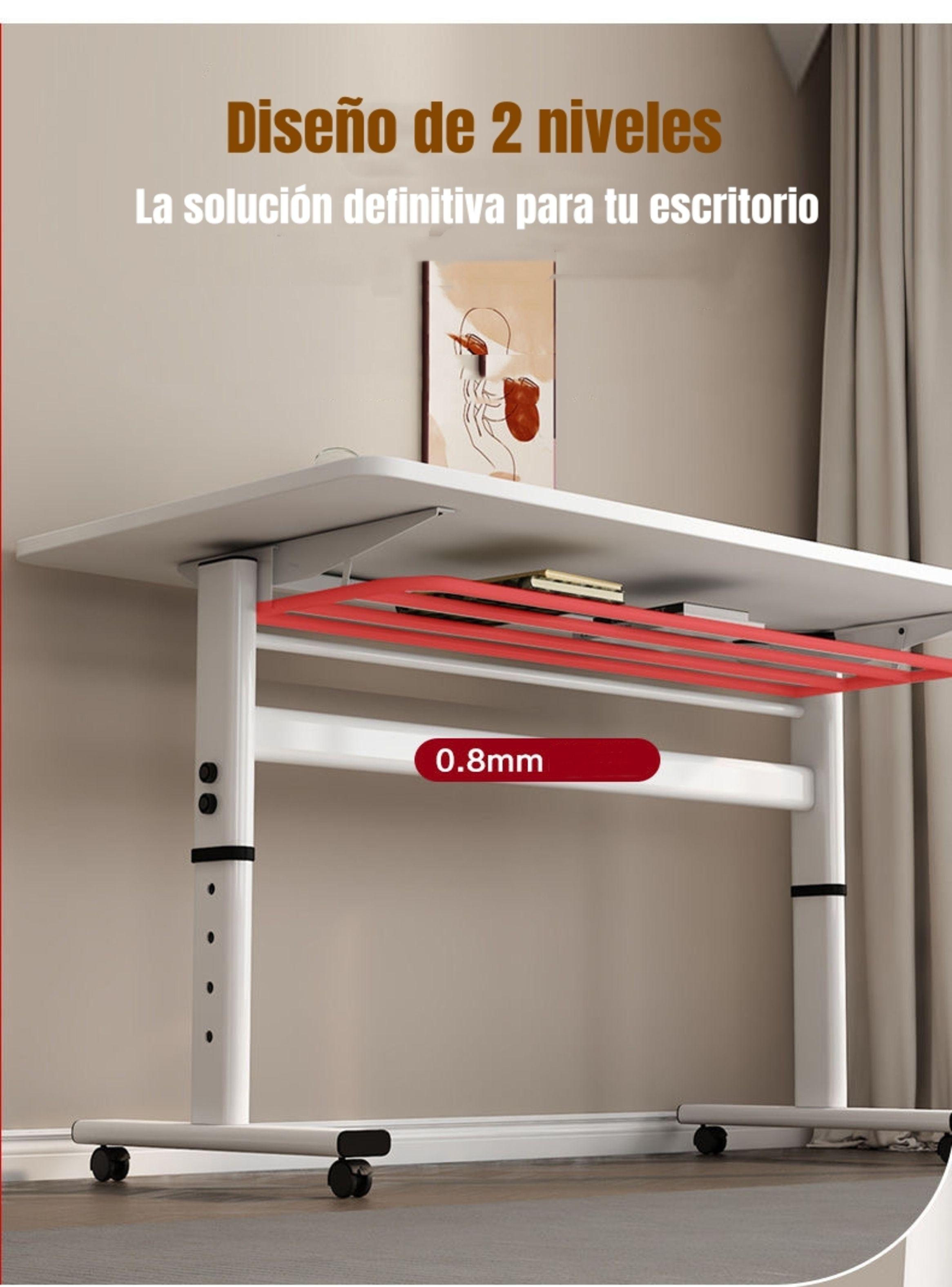 Escritorio Moment Plegable Regulable Móvil 120x60cm-2