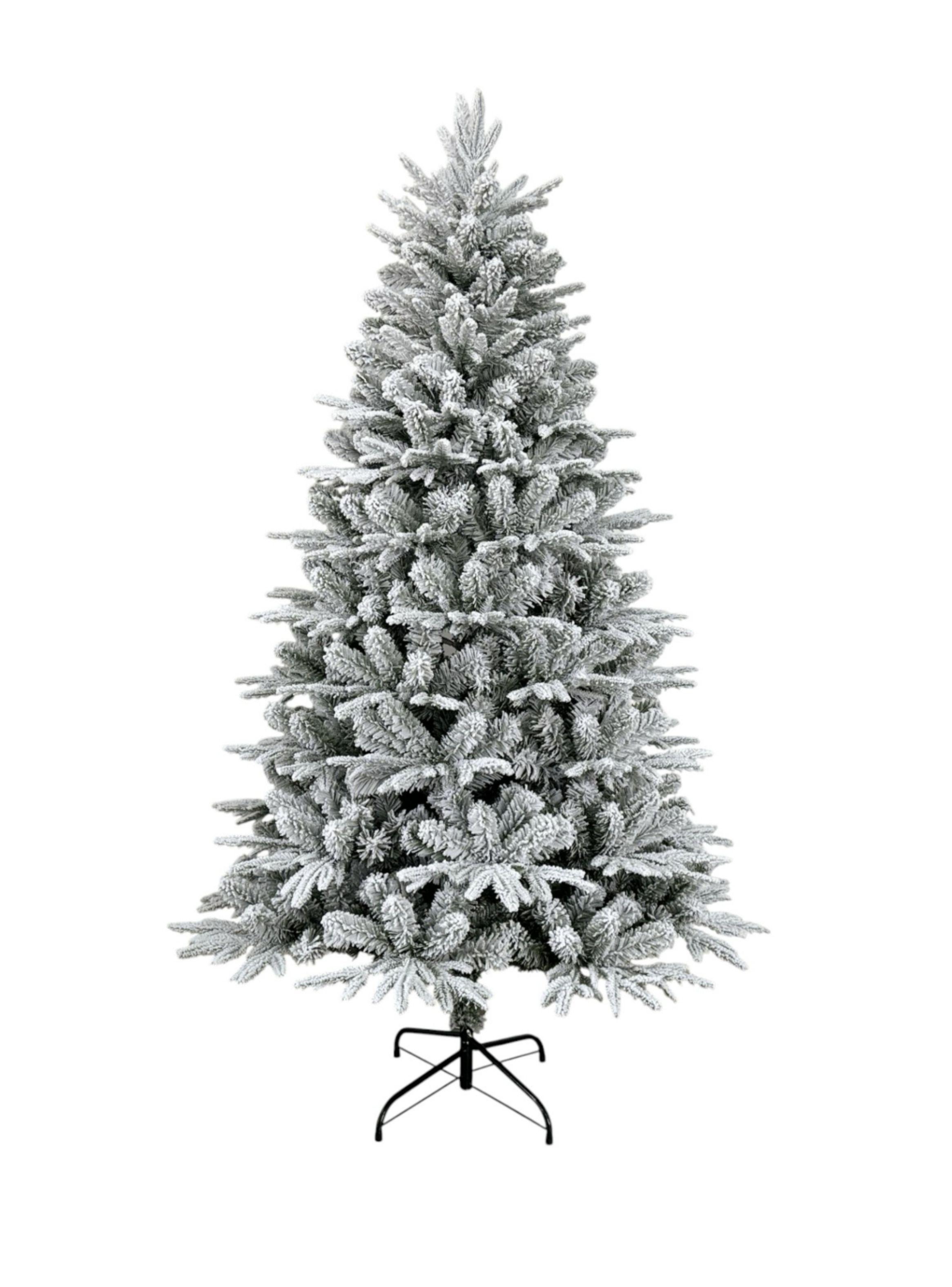 Árbol De Navidad Pino Blanco Con Base Metal 210cm-1