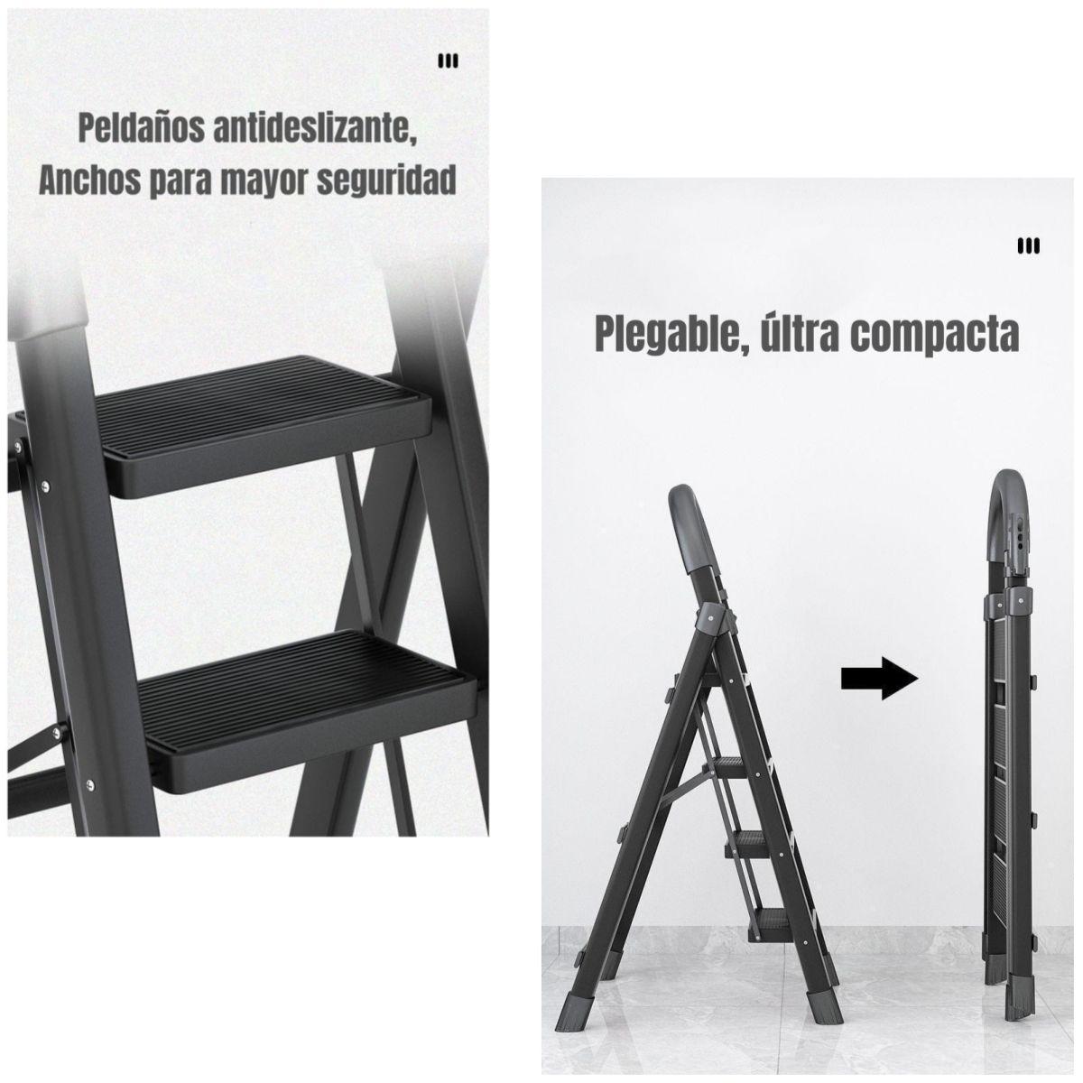 Escalera De Acero Plegable Con 4 Escalones By LuBabycas-4