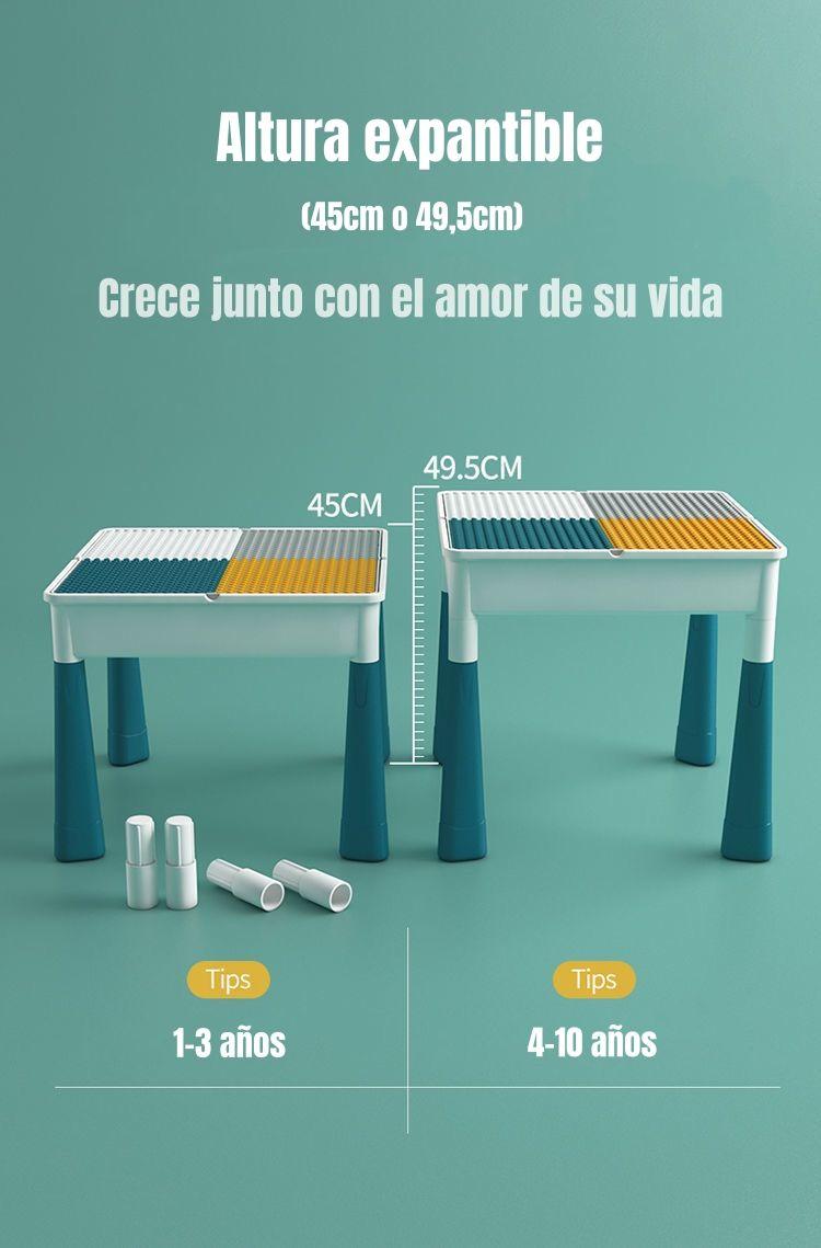 Mesa de Bloques 209 Piezas y 1 Silla By LuBabycas-5