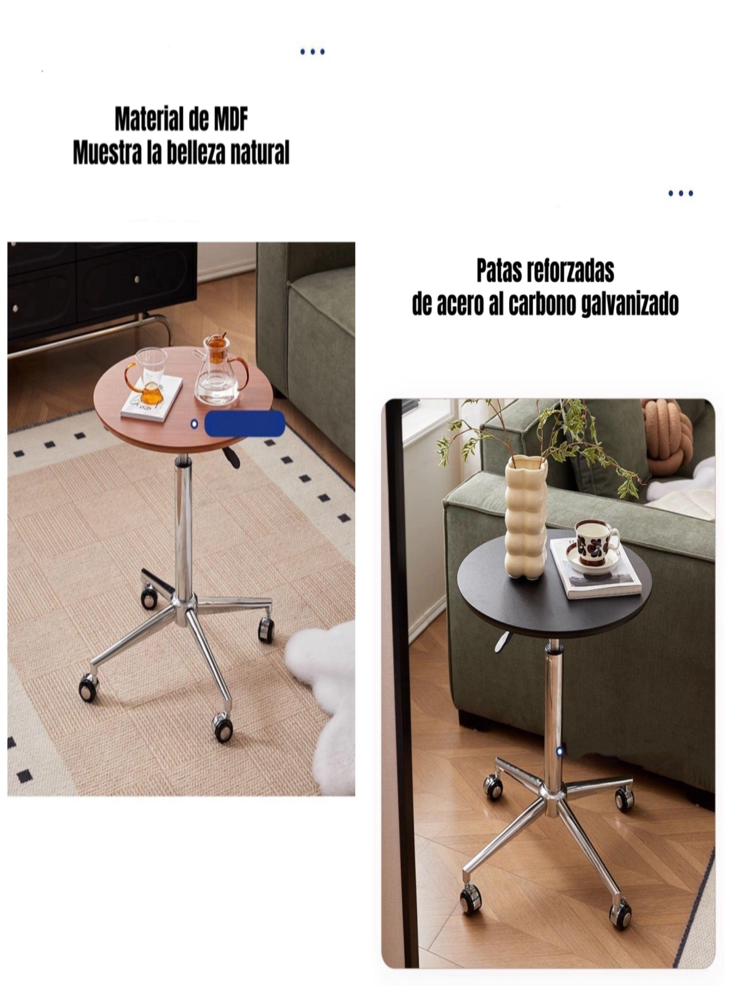 Mesa Lateral Auxiliar Centro Regulable 63-85cm Side Café-4