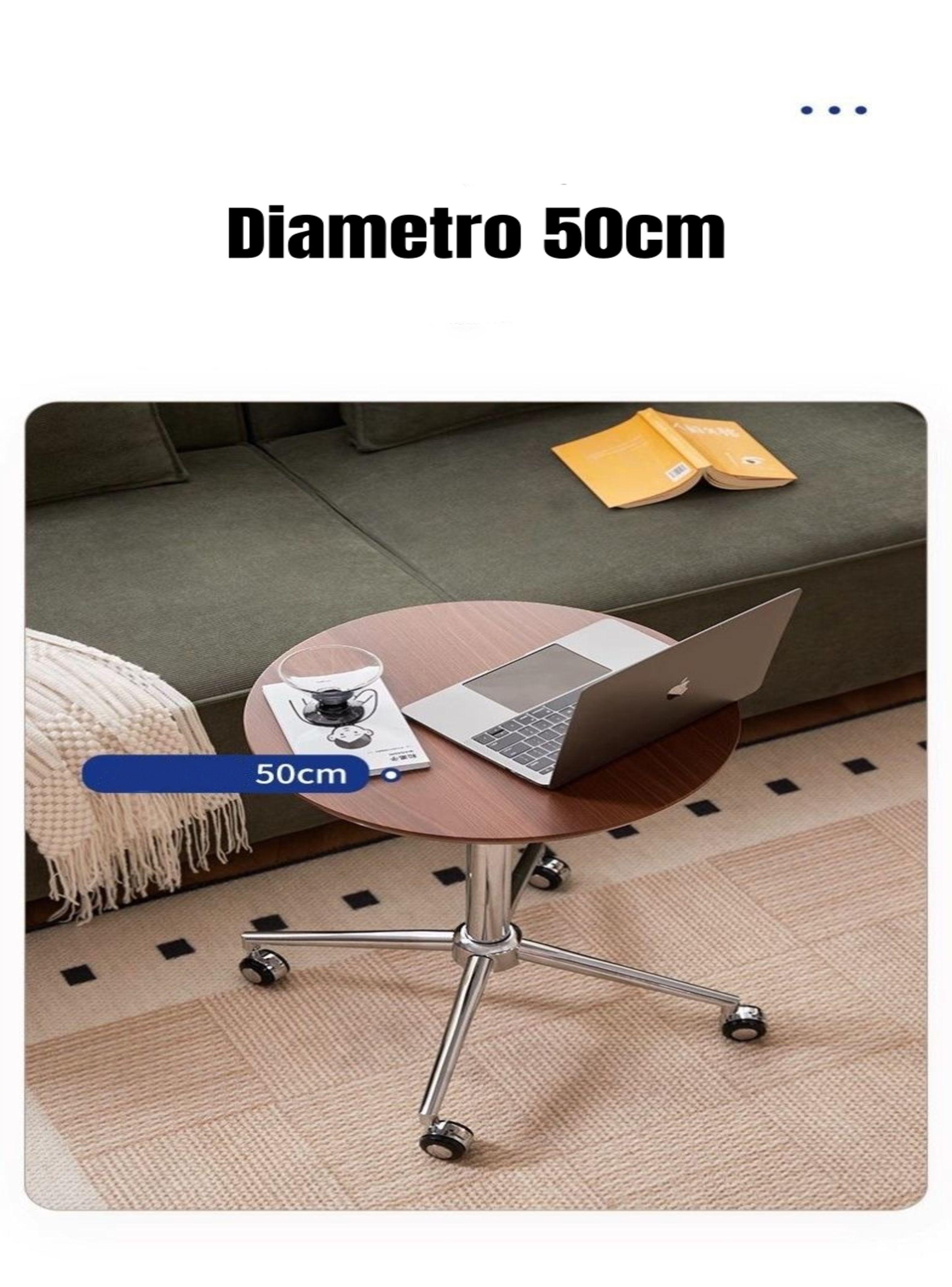 Mesa Lateral Auxiliar Centro Regulable 63-85cm Side Café-6