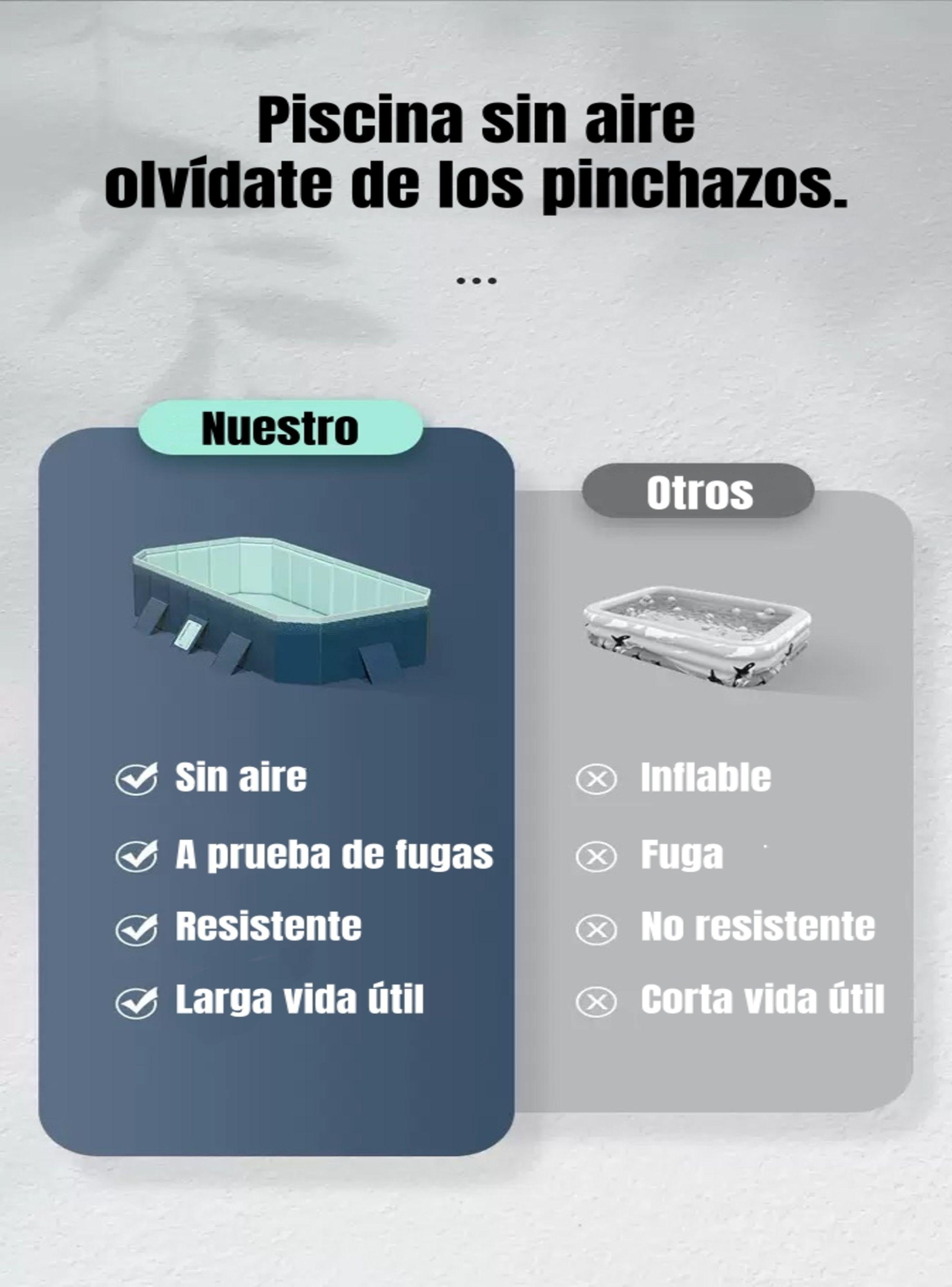 Piscina Plegable No Requiere Inflado 210cm Niños LuBabycas-3