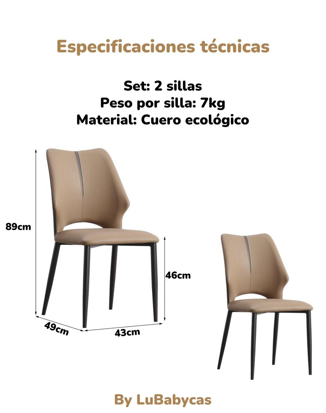 Pack 2 Sillas De Comedor Estilo Italiano Zeker By LuBabycas-7