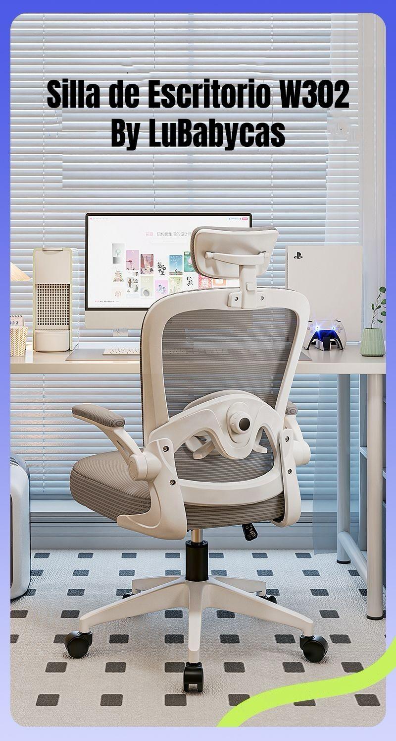 Silla de Escritorio Apoya Cabeza Negra W302 By LuBabycas-2