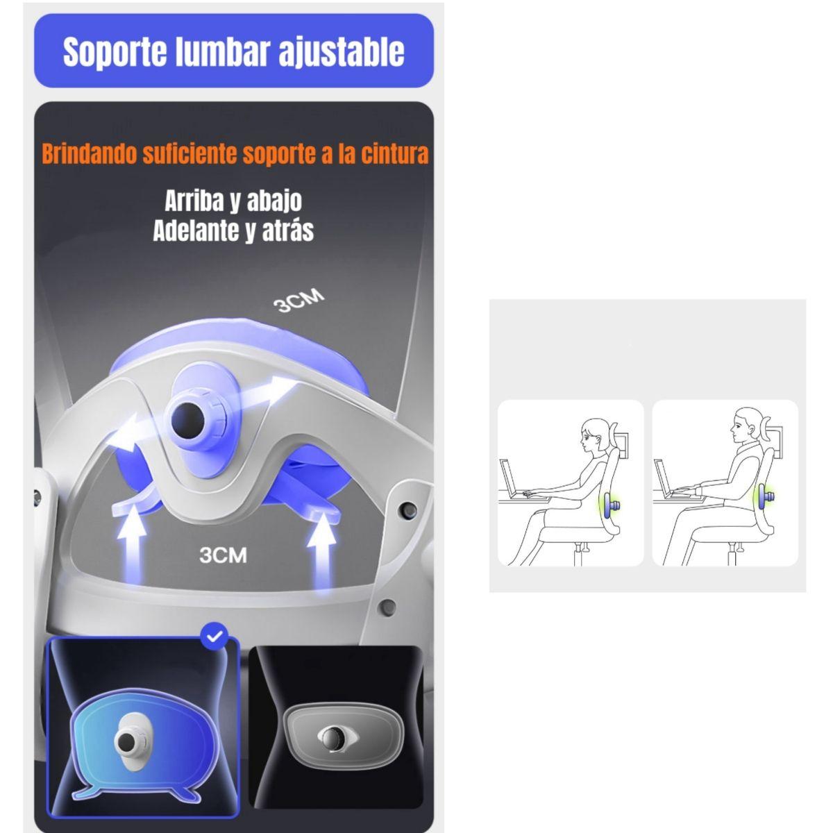 Silla de Escritorio Apoya Cabeza Negra W302 By LuBabycas-6