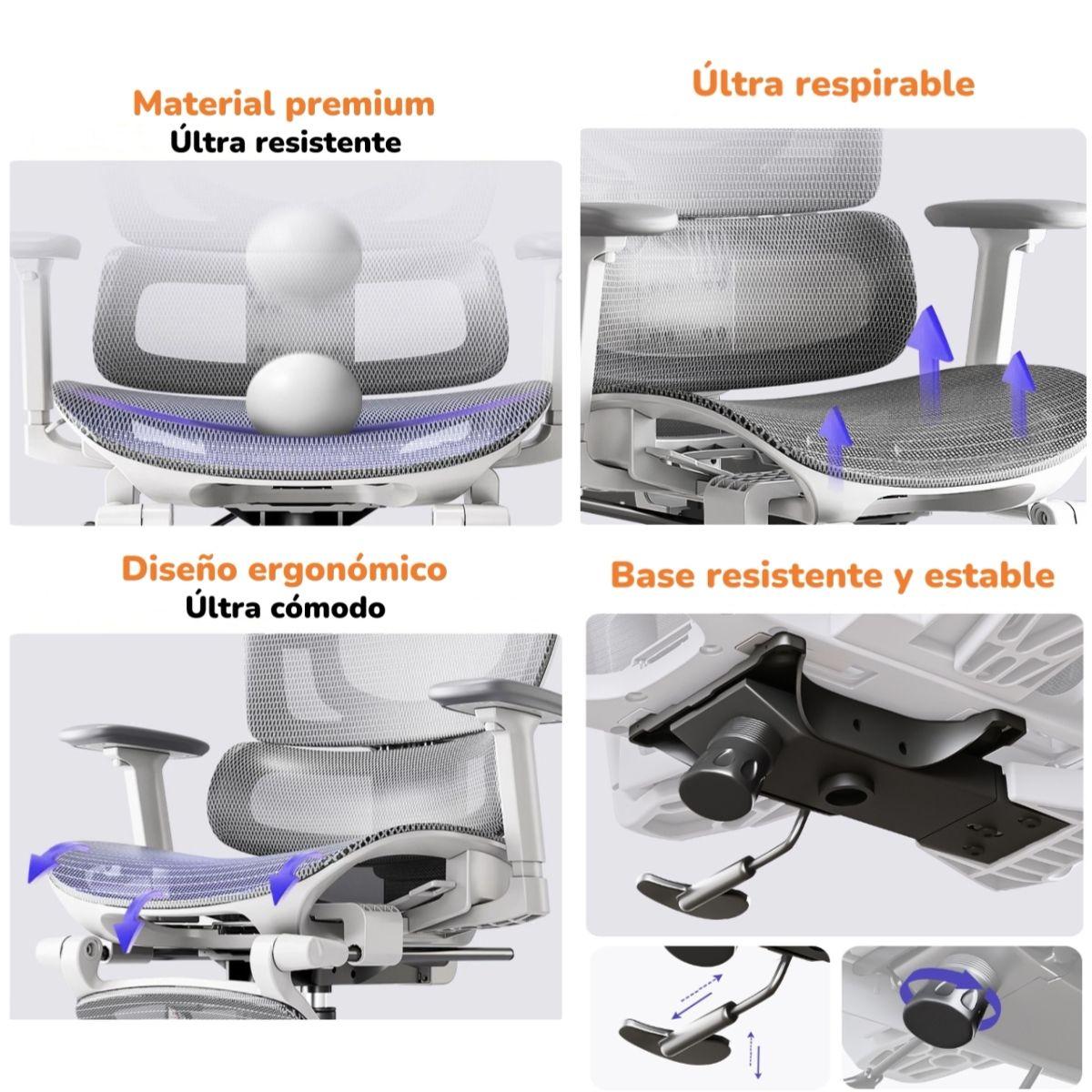 Silla De Escritorio Reclinable Reposapies Q9 By LuBabycas-6