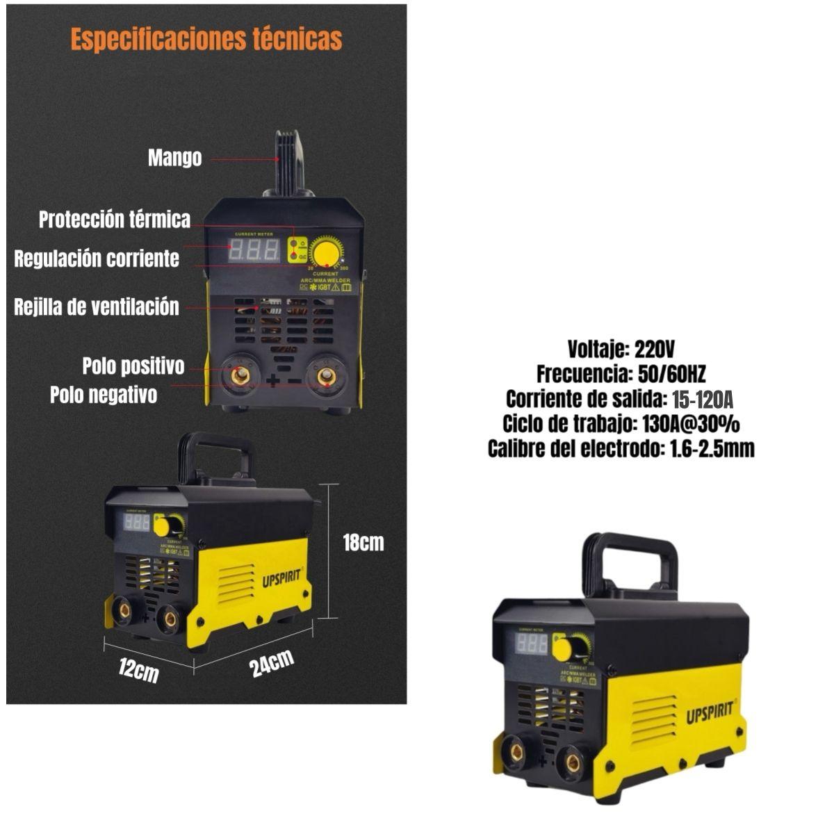 Soldadora Inverter 120A 220V Con Accesorios H01-7