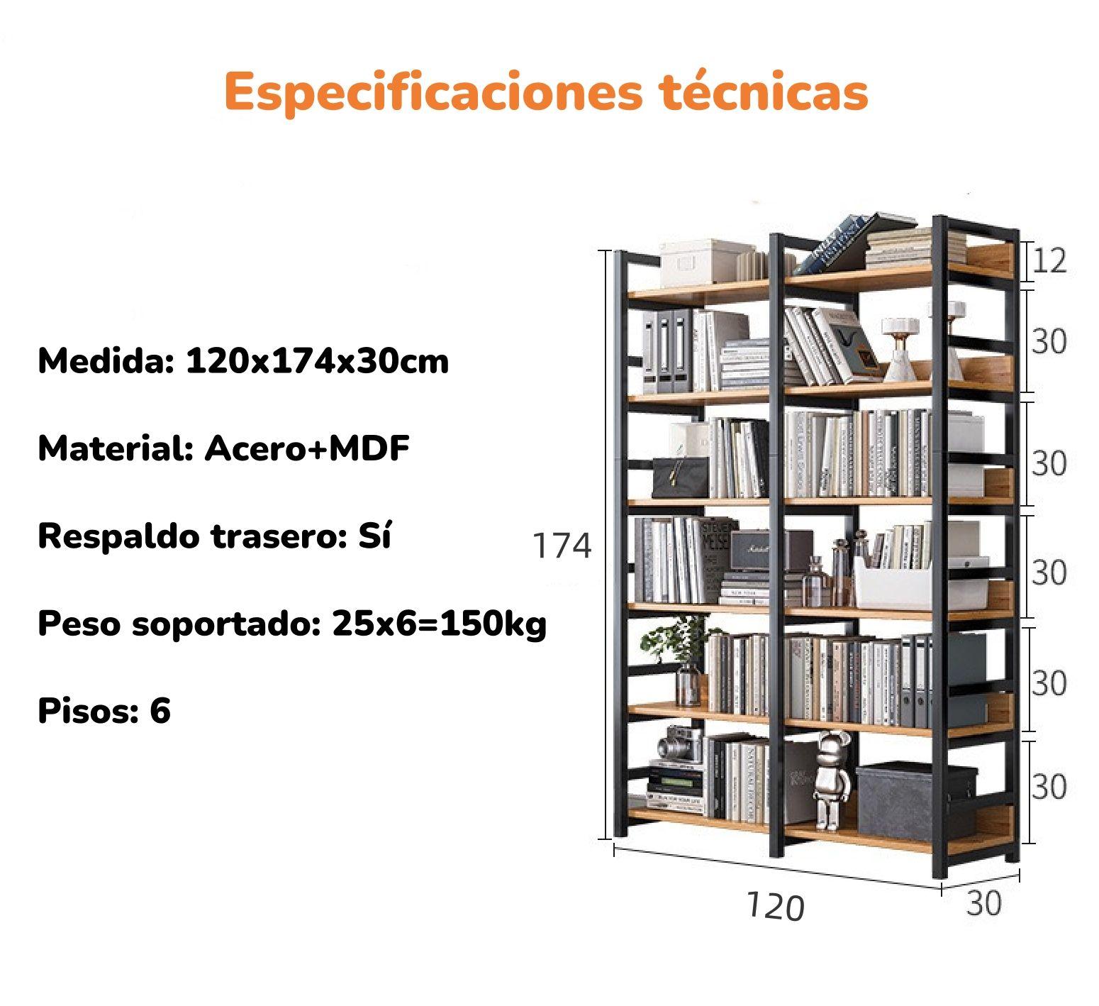 Estante Librero Repisas De 6 Niveles 174cm By LuBabycas-7