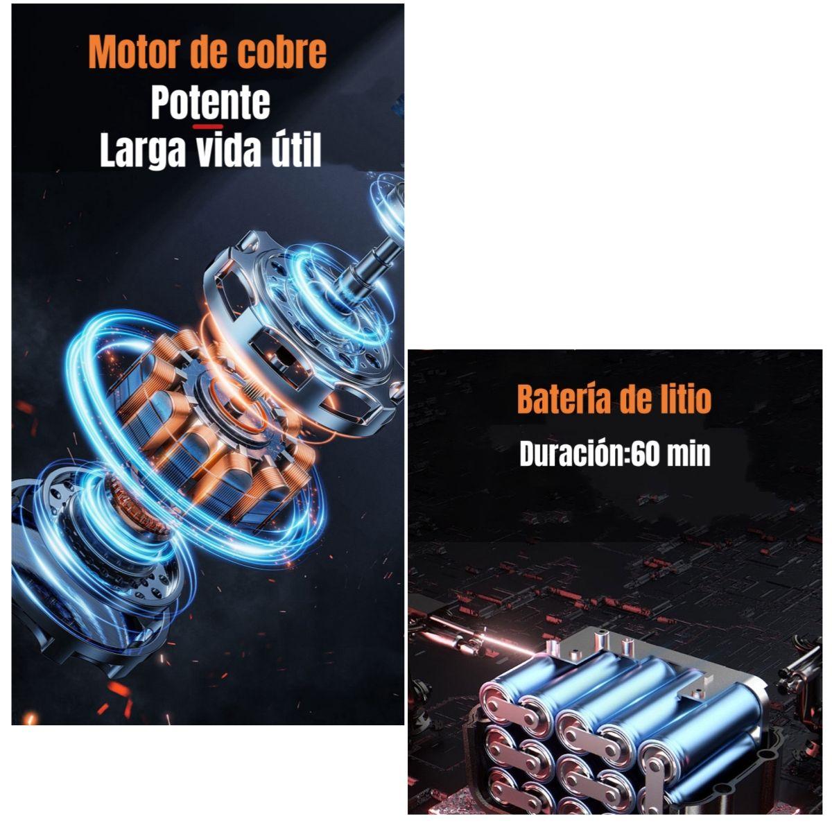 Kit Llave De Impacto Inalámbrica Taladro Pistola 2 Baterías-5