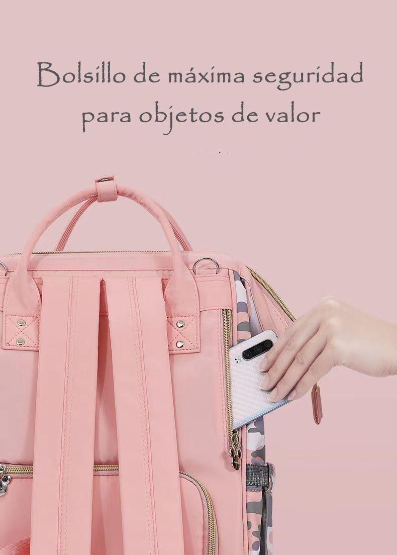 Mochila Pañalera Maternal Con Accesorios Azul Lubabycas-4