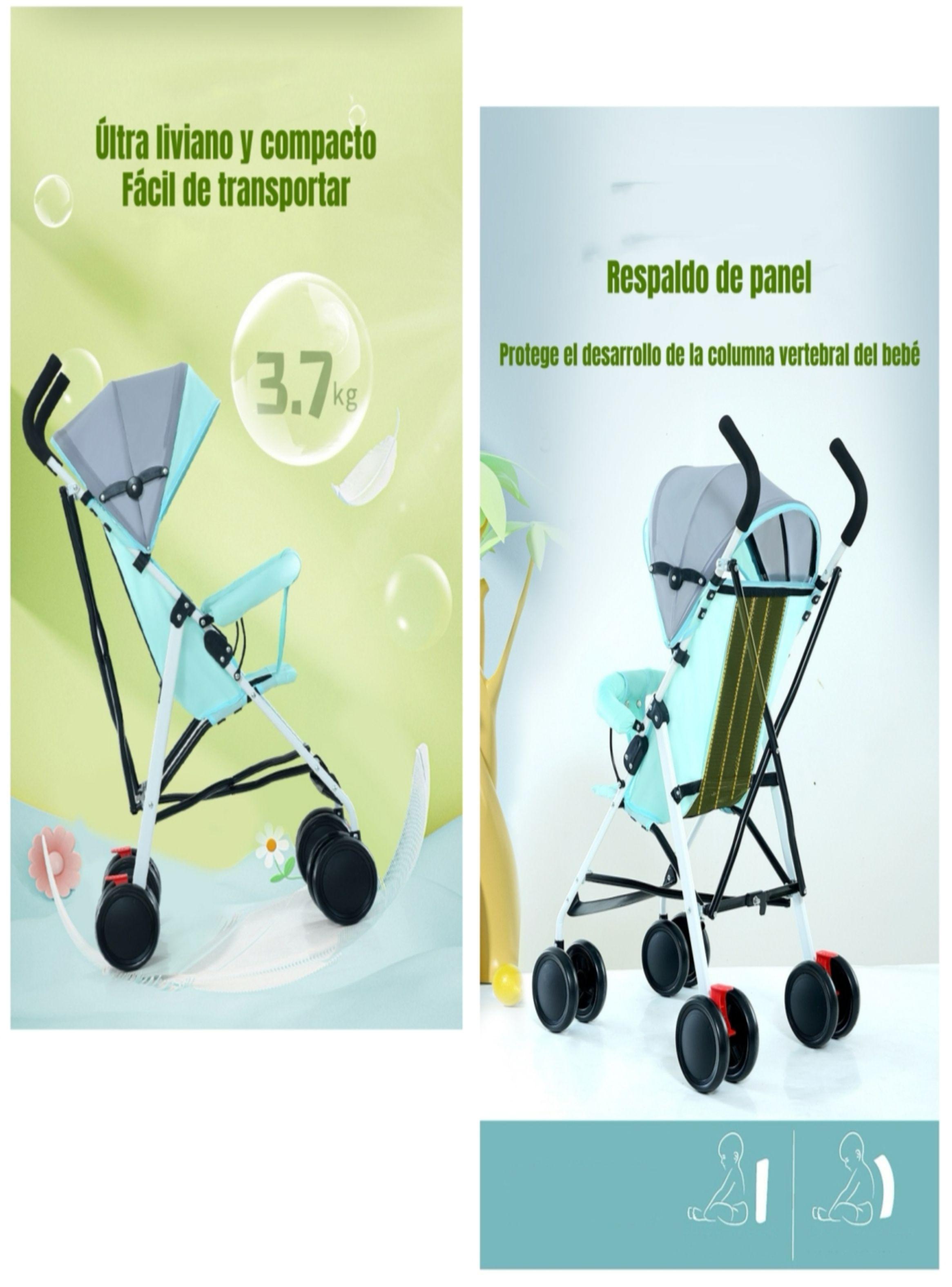 Coche Paragua Con Posa Vaso Swift Negro LuBabycas-3