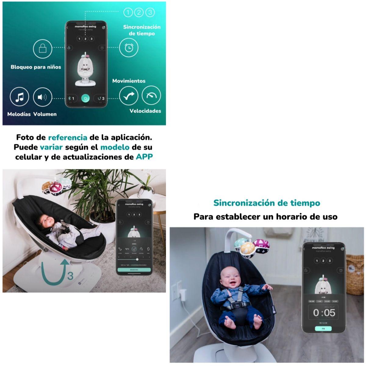 Mecedora Eléctrica Con Melodías Bluetooth 4 Moms LuBabycas-6