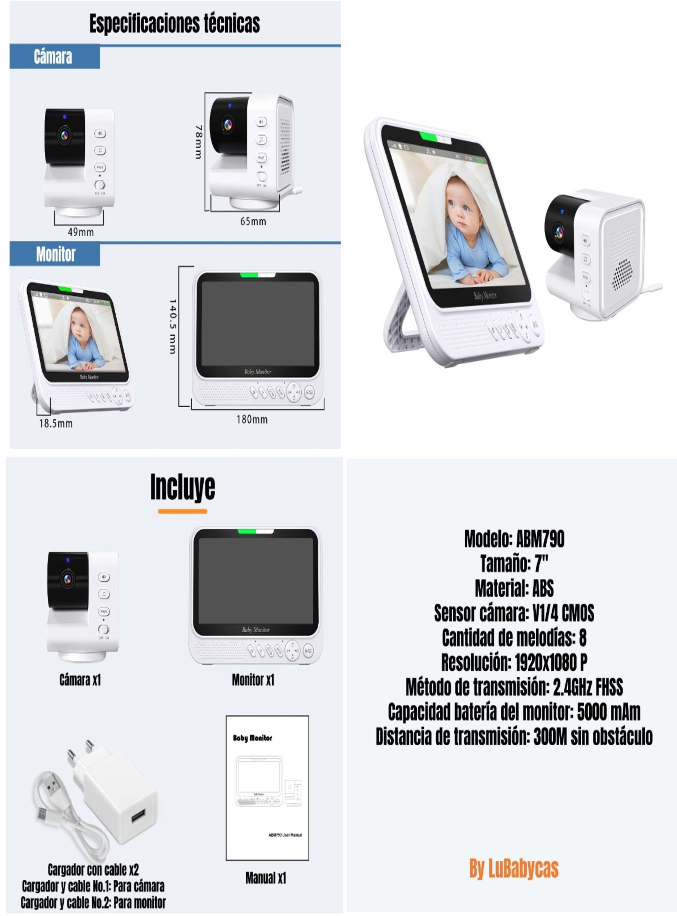 Cámara Monitor Inteligente Premium 7″1080P ABM790 LuBabycas-7