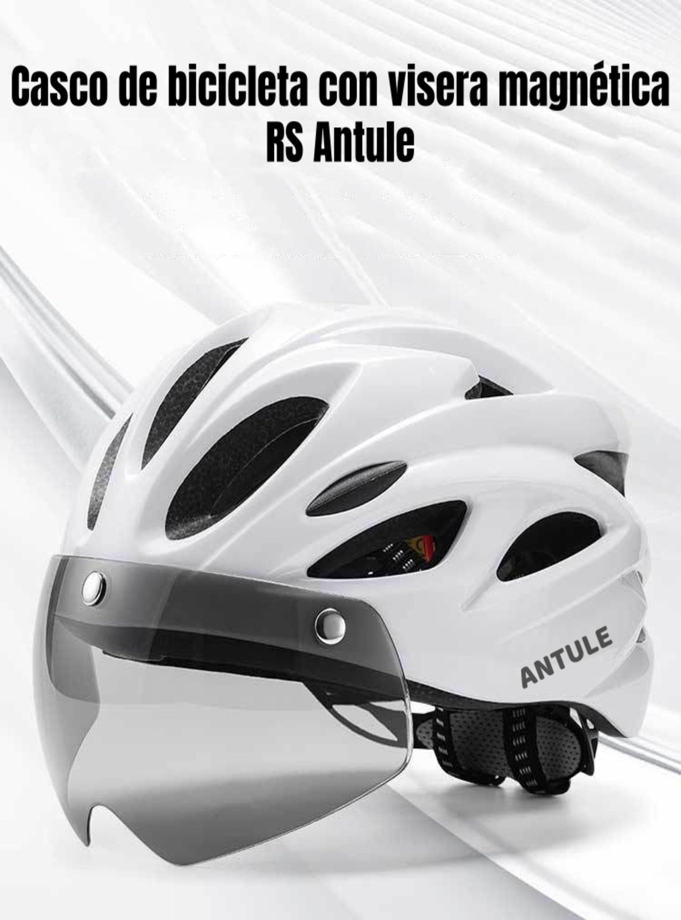 Casco Bicicleta Adulto Con Visera Magnética Blanco RS Antule-2