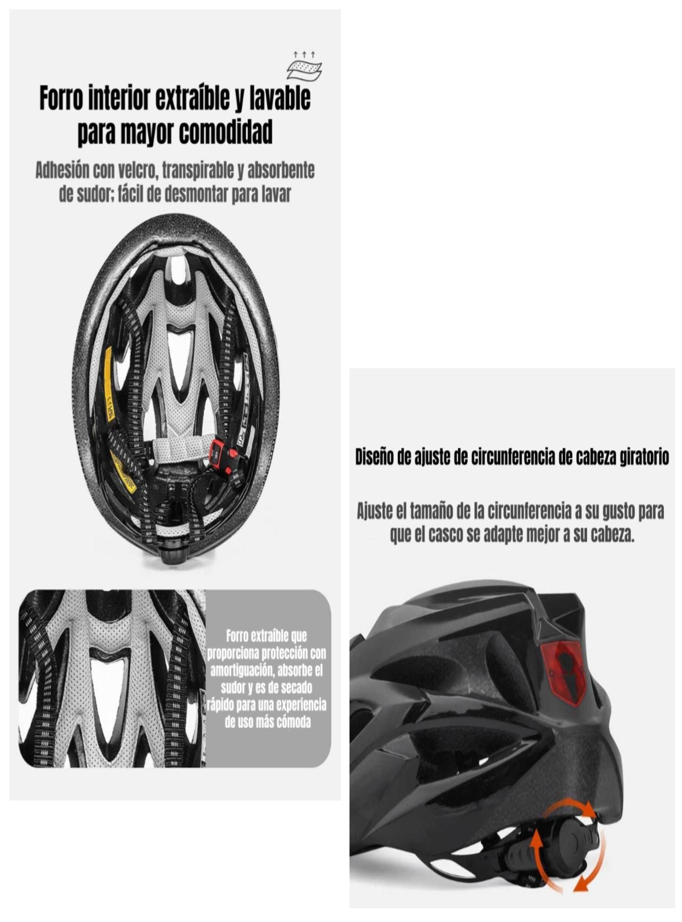 Casco Bicicleta Adulto Con Visera Magnética Blanco RS Antule-5