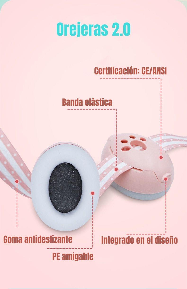Orejeras Antiruido Auriculares Protectores Bebés Azul-2