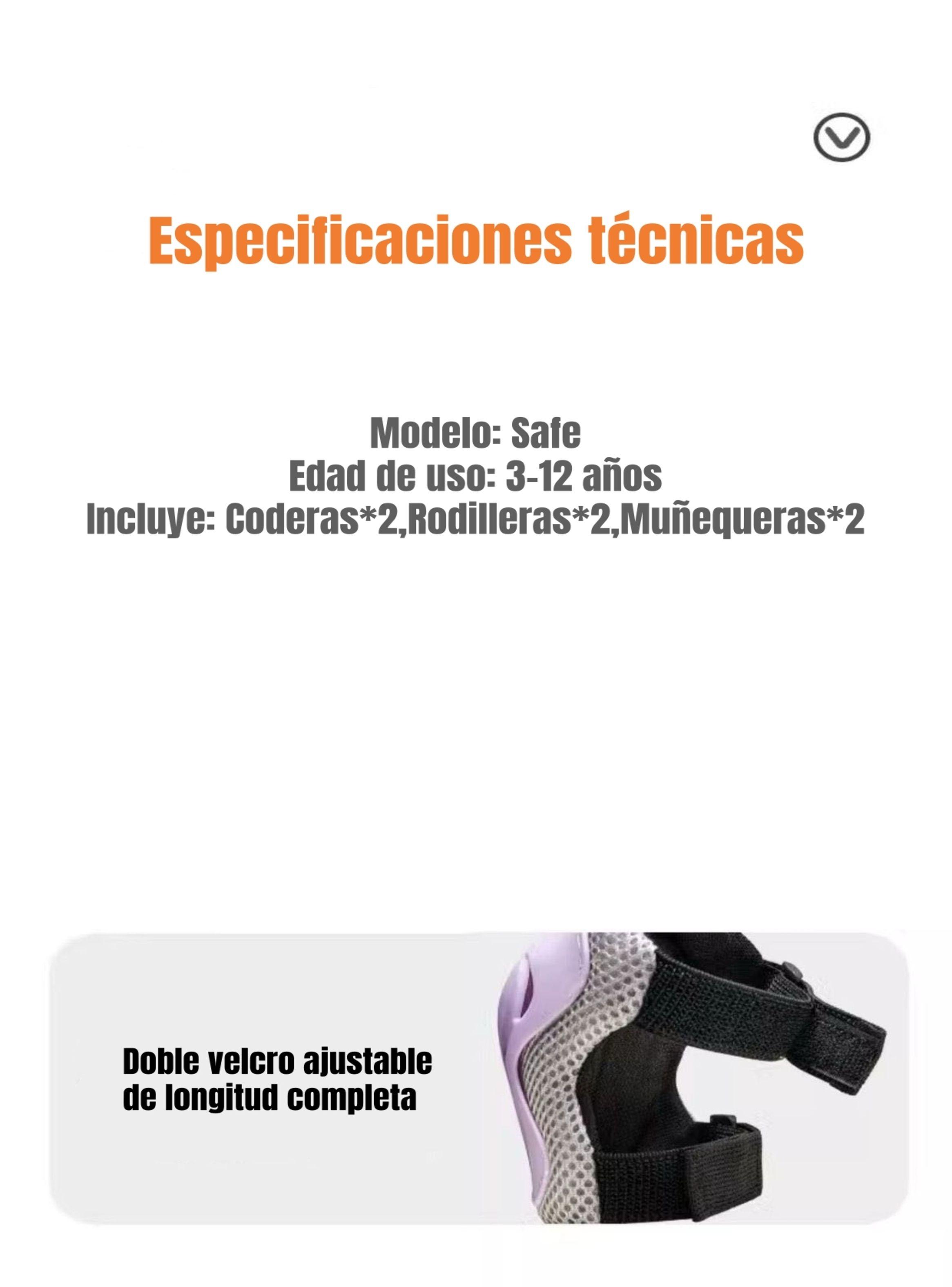 Set Protección Infantil 6 PCS Coderas Rodilleras Muñequeras-6