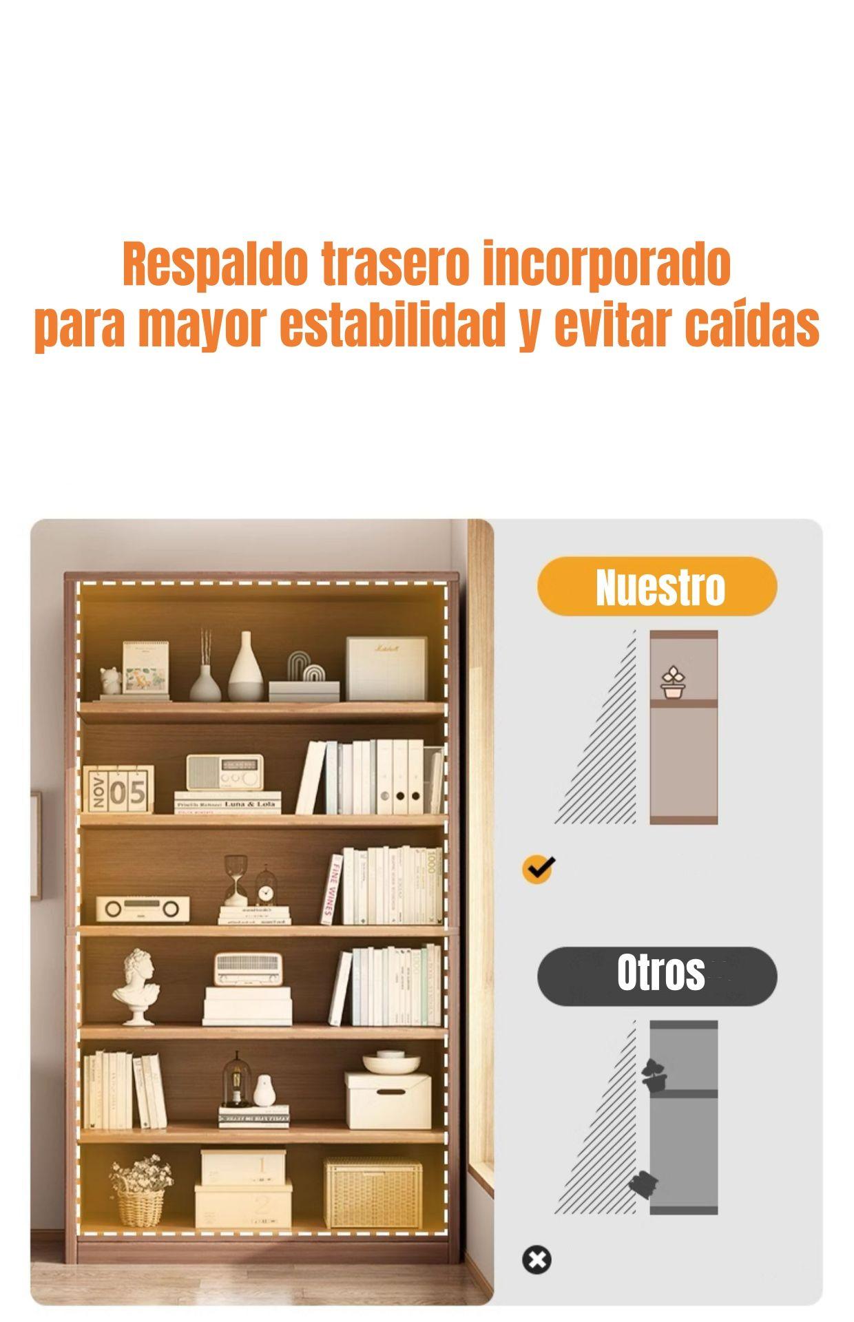 Librero Biblioteca Organizador Estante 100x180cm Monte-4