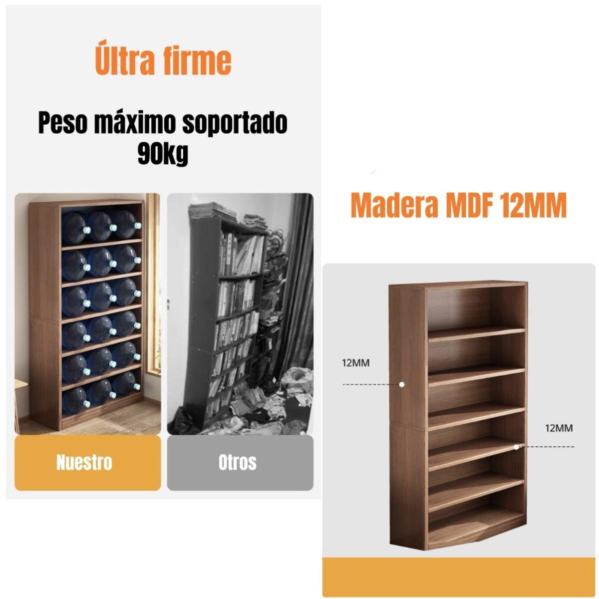 Librero Biblioteca Organizador Estante 100x180cm Monte-5