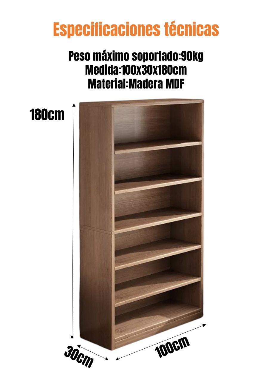 Librero Biblioteca Organizador Estante 100x180cm Monte-7