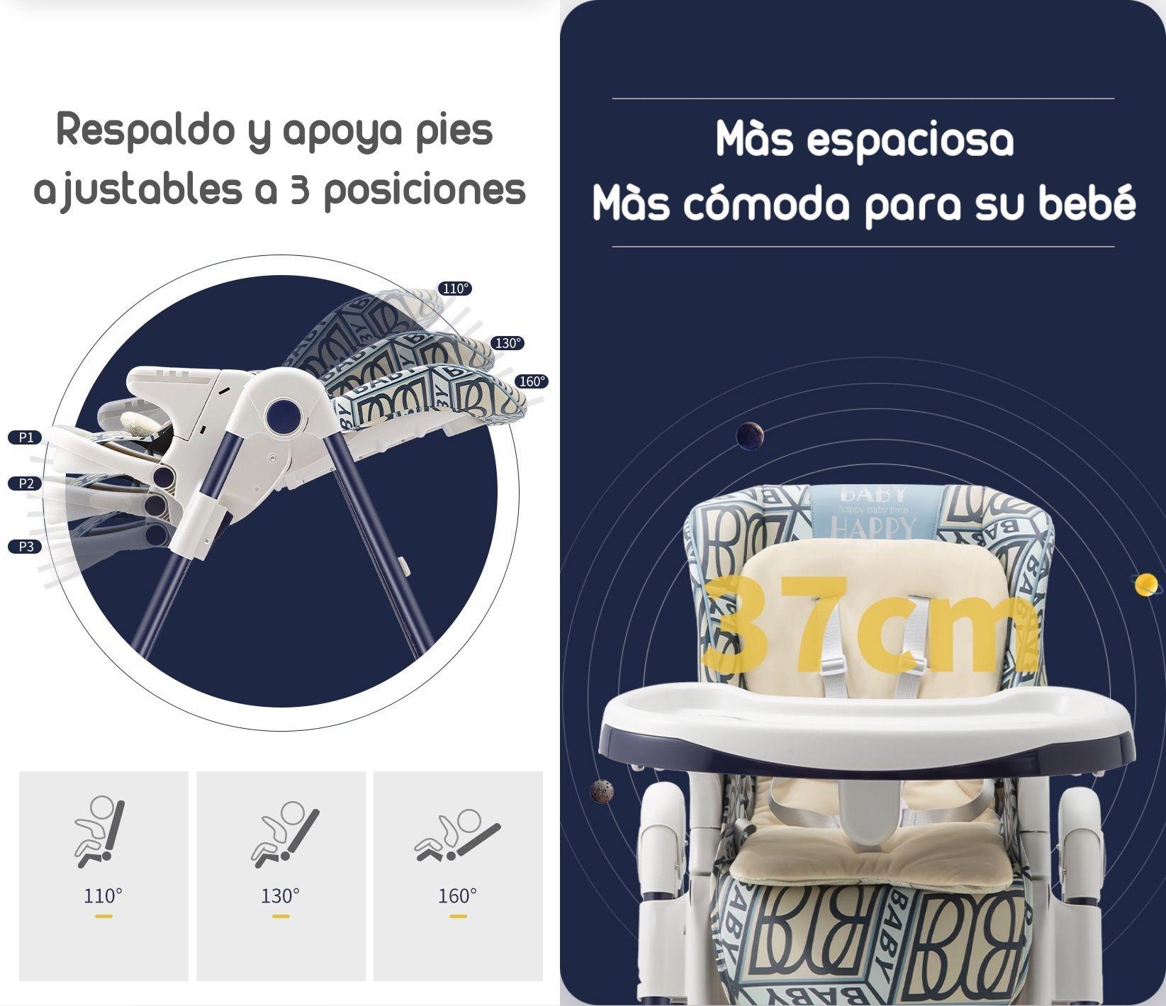 Silla De Comer Multiposiciones Con Ruedas Rosada-6