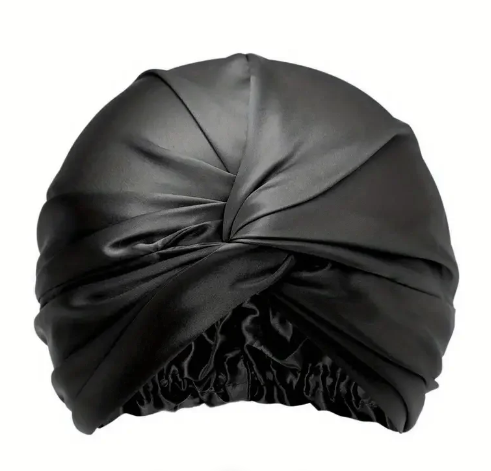 Turbante 100% Seda Negro-2
