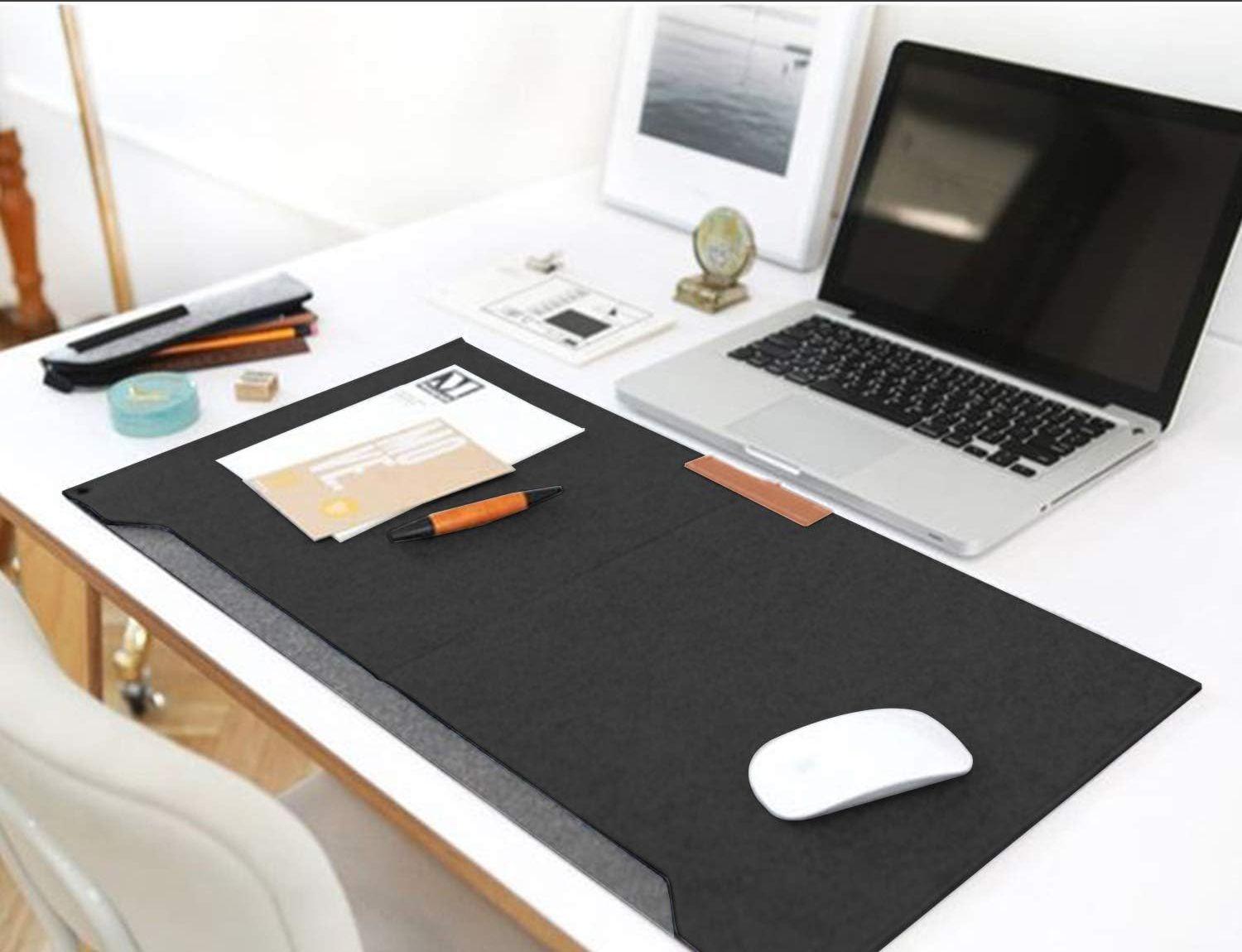 Mouse Pad Escritorio Oficina Con Bolsillos Grande 63 x 33 cm-4