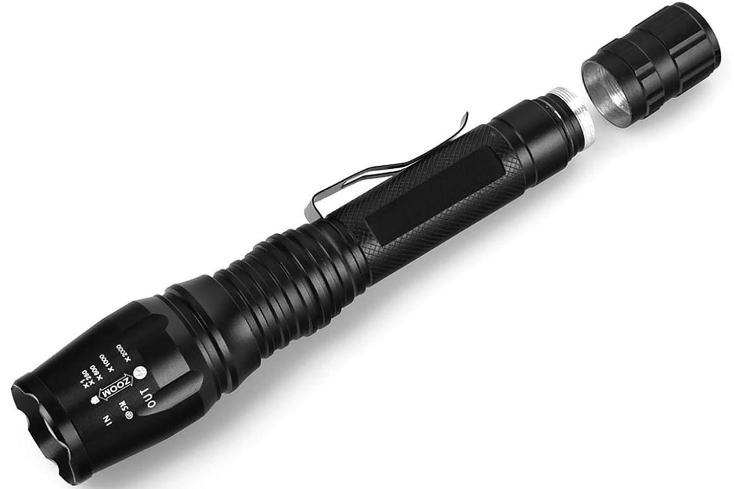 Linterna Led Tactica Zoom Potente Recargable-4
