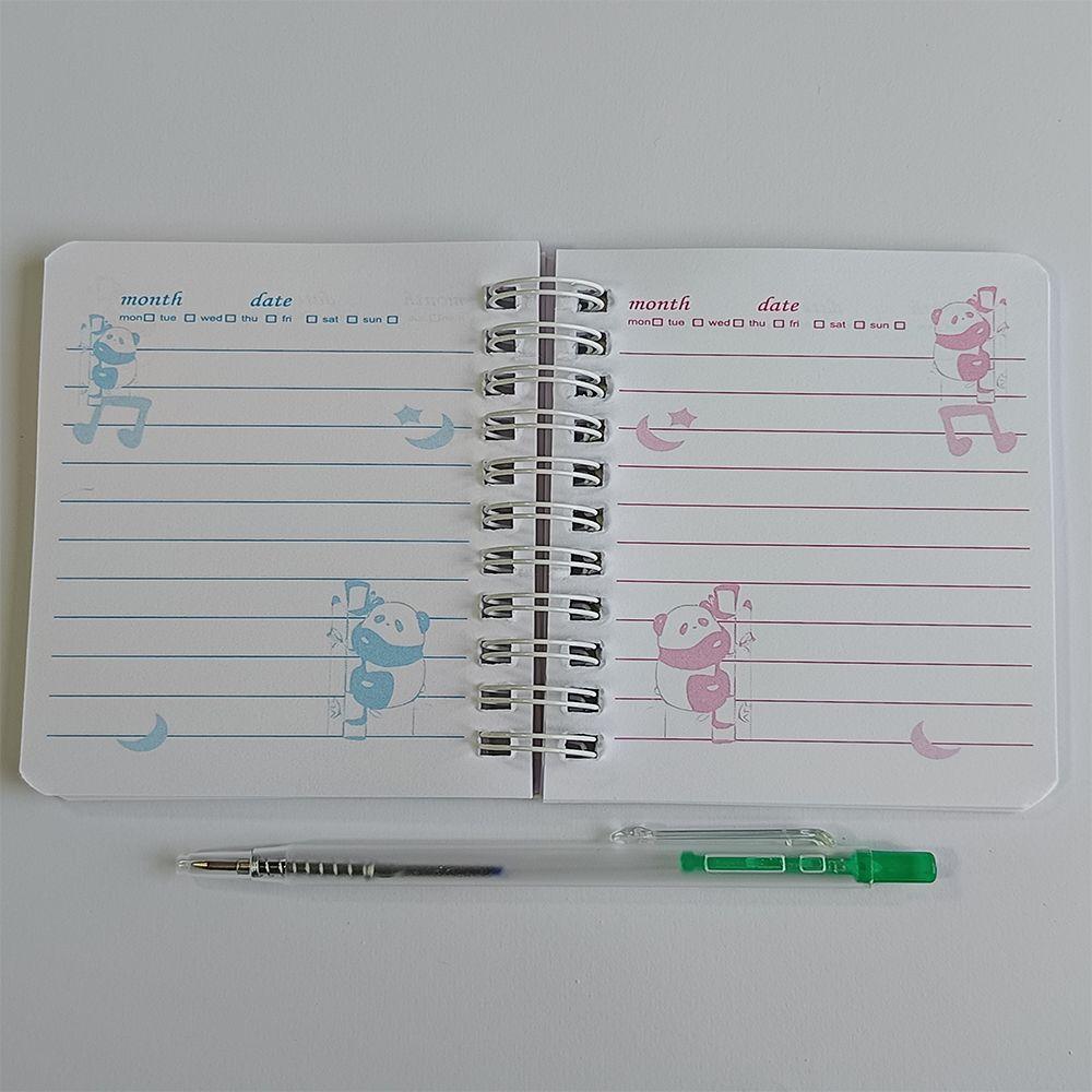 Mini Libretas Modelo De Panda Espiral Y Lapiz 11 X 8 Cm-2