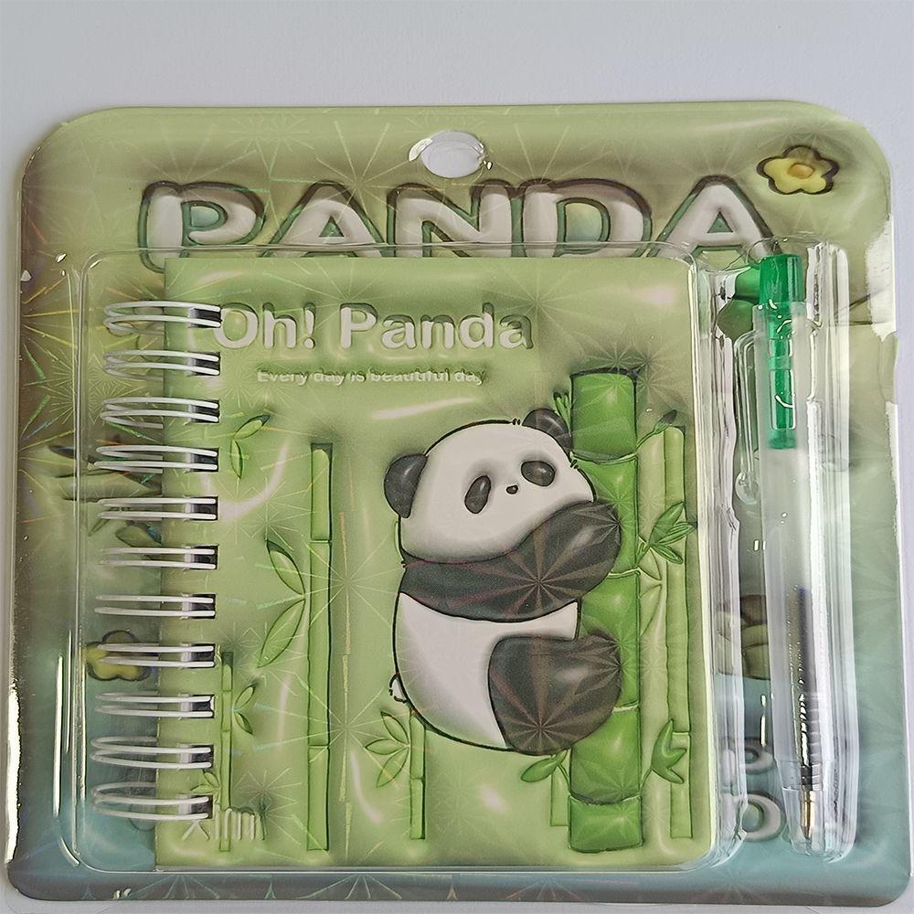 Mini Libretas Modelo De Panda Espiral Y Lapiz 11 X 8 Cm-3