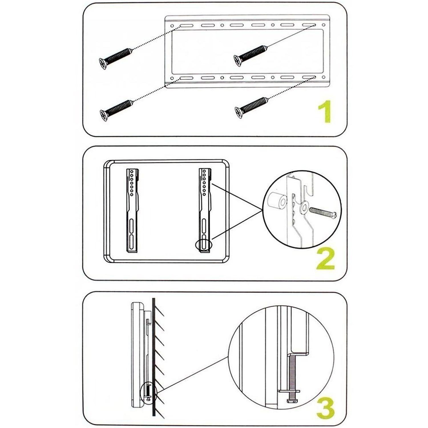 Soporte Tv Televisor Pared Muro Lcd Led 14 A 42 Pulgadas Negro-5
