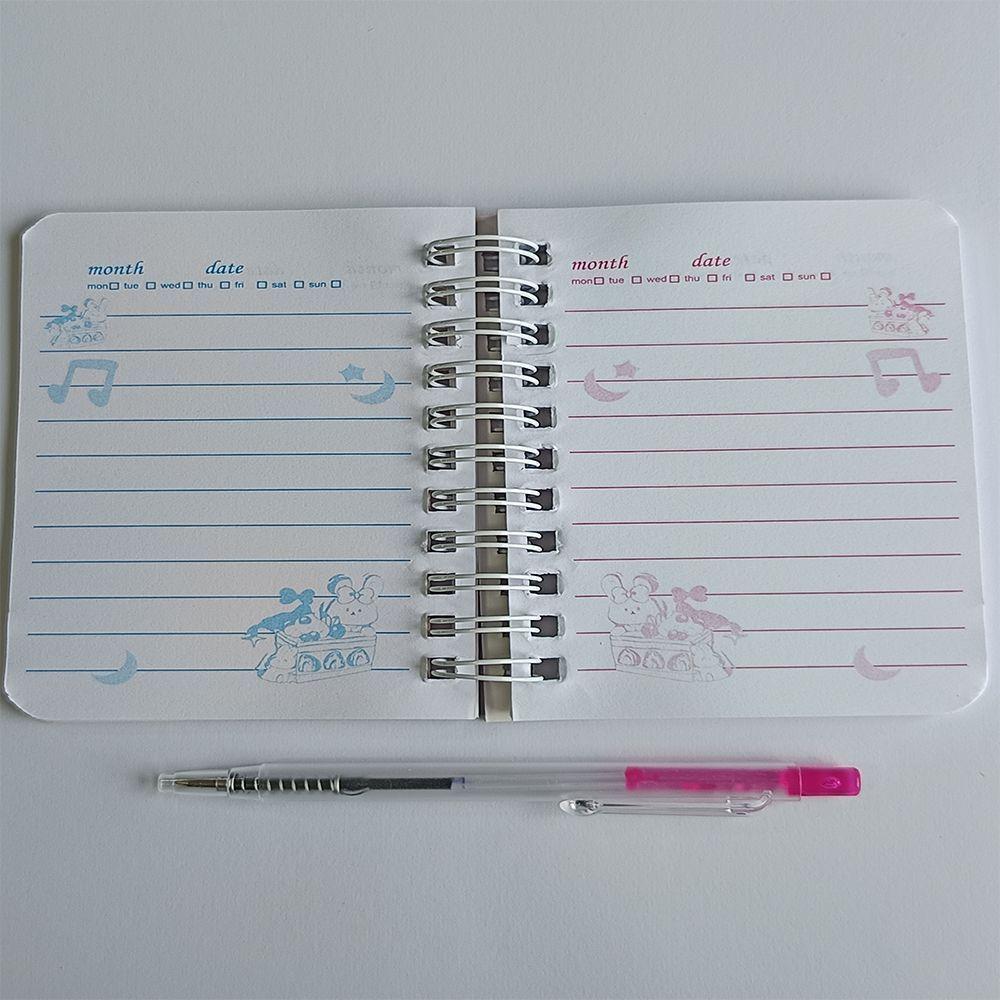 Mini Libreta Modelo De Conejo Espiral Y Lapiz 11 X 8 Cm-2