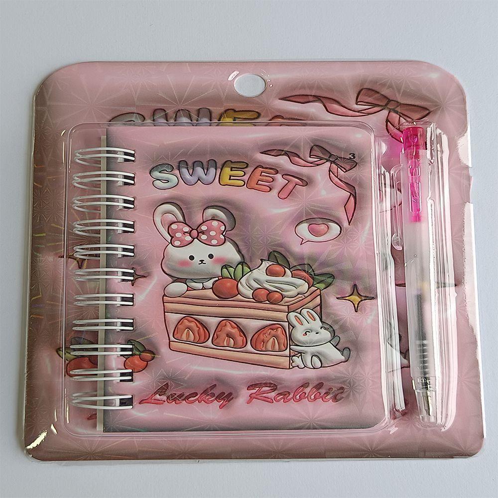 Mini Libreta Modelo De Conejo Espiral Y Lapiz 11 X 8 Cm-3