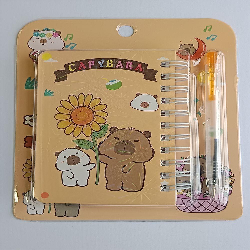 Mini Libreta Modelo De Capibara Espiral Y Lapiz 11 X 8 Cm-3