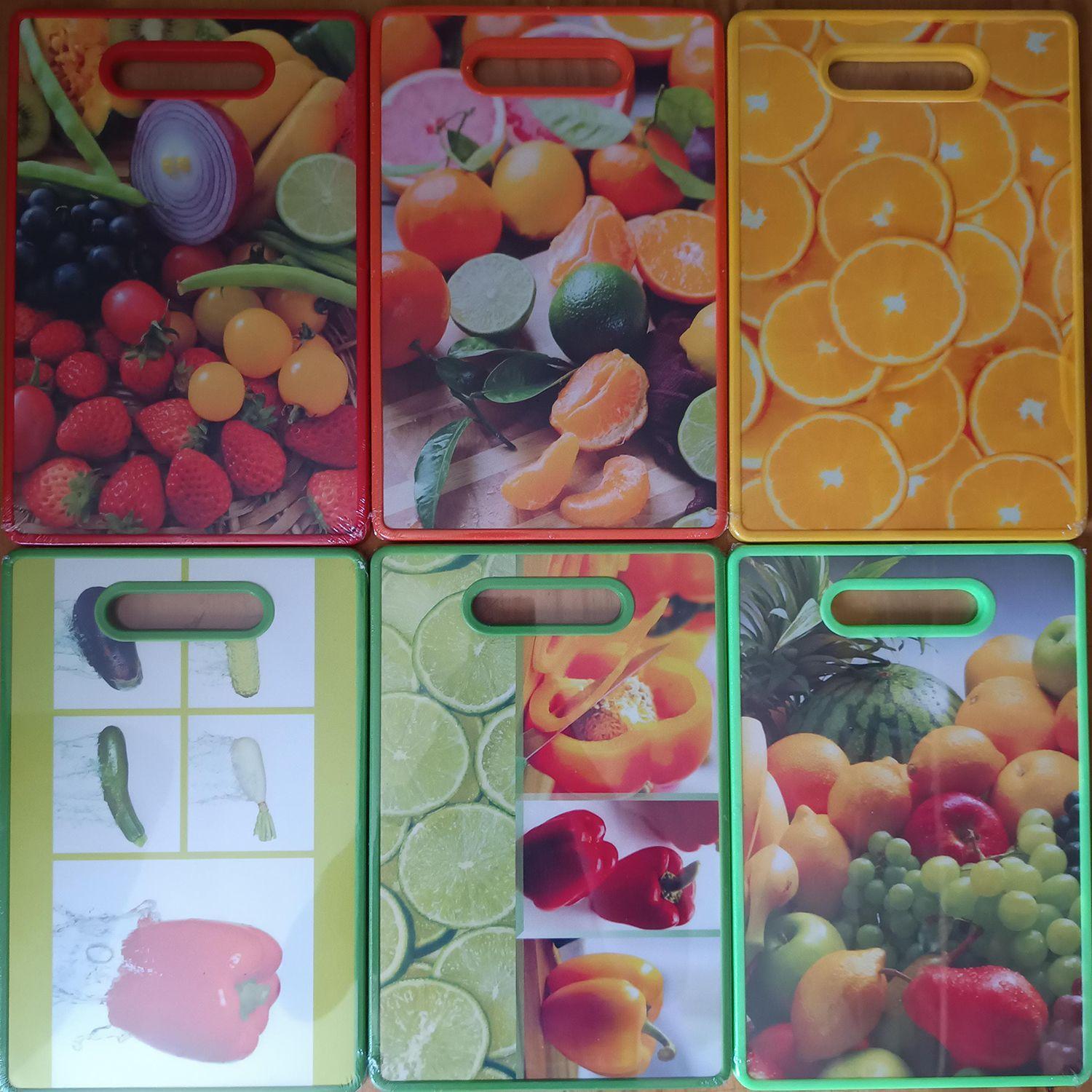 Tabla De Cortar Picar 30x20 Cm Para Cocinar Carne Y Verduras Verde 1-2