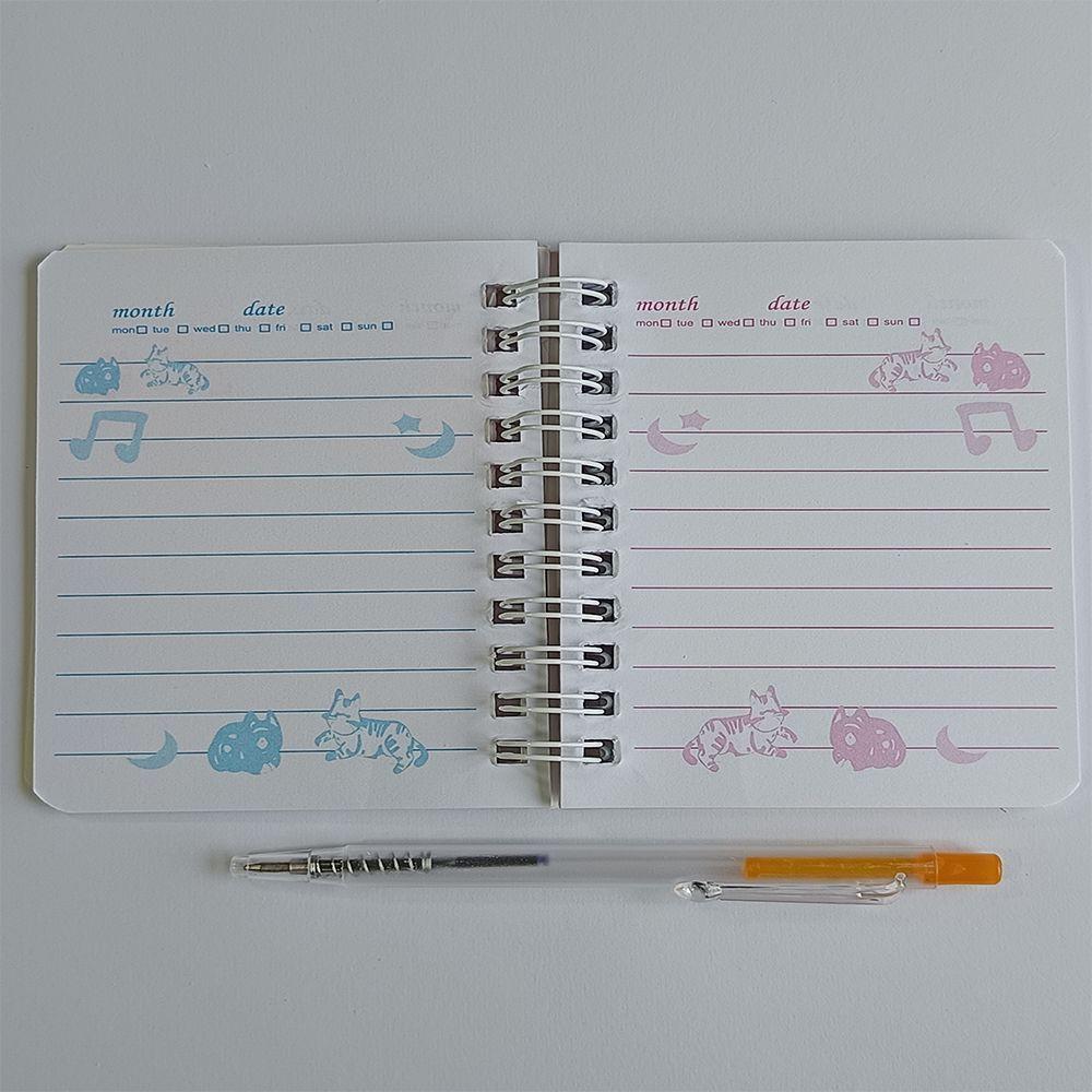 Mini Libreta Modelo De Gato Espiral Y Lapiz 11 X 8 Cm-2