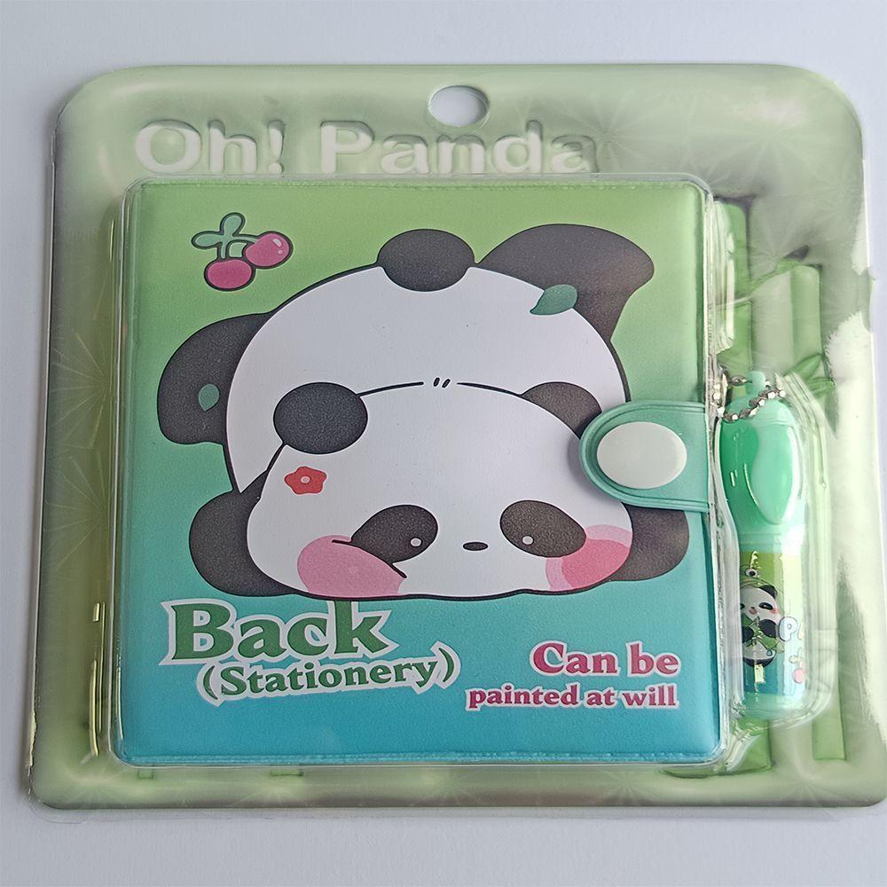 Mini Libreta Modelo De Panda Broche Y Lapiz 11 X 8 Cm-3