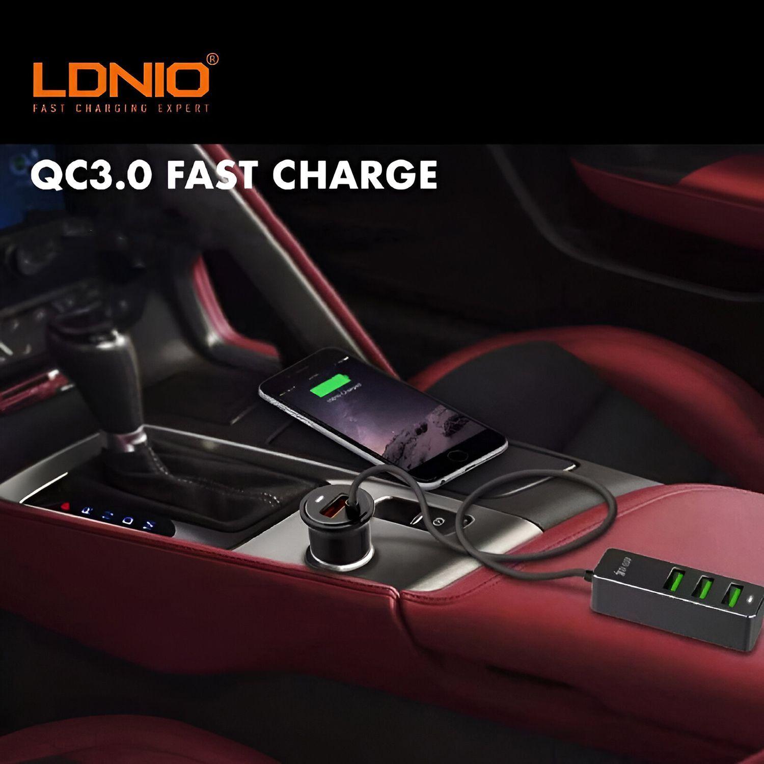 Cargador De Auto 4 Usb Múltiple Teléfono Celular Rápido 35w-4