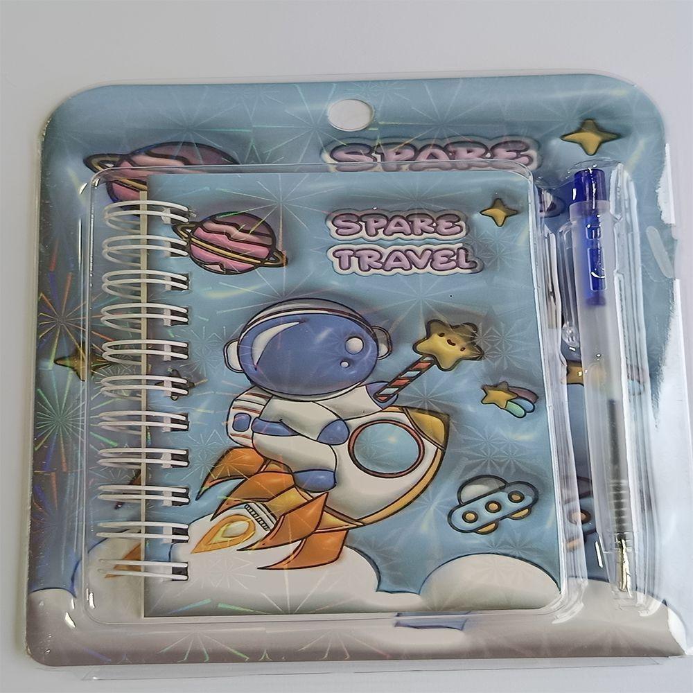 Mini Libretas Modelo Astronauta Espiral Y Lapiz 11 X 8 Cm-3