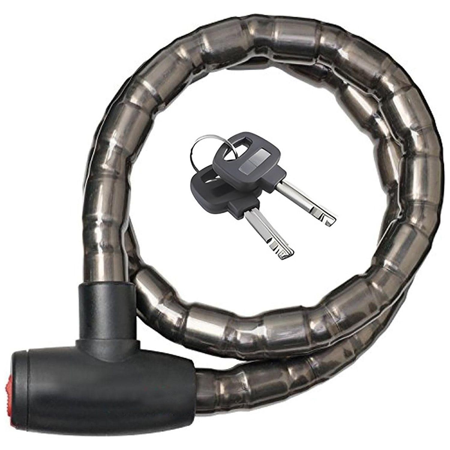 Cadena Candado Bicicleta Moto Acero Reforzado Llave 120cm-0