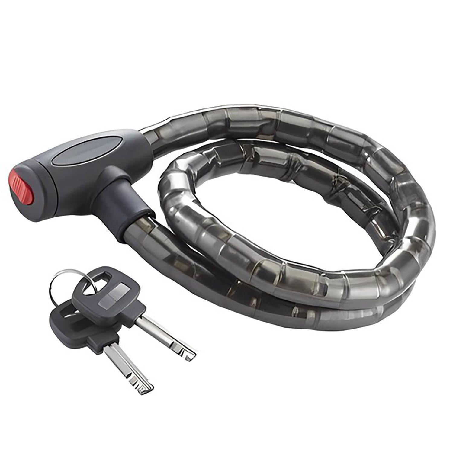Cadena Candado Bicicleta Moto Acero Reforzado Llave 120cm-1