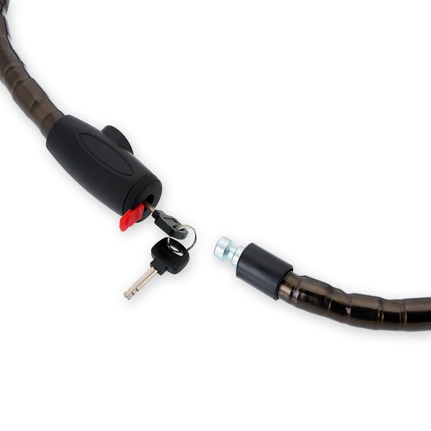 Cadena Candado Bicicleta Moto Acero Reforzado Llave 120cm-3