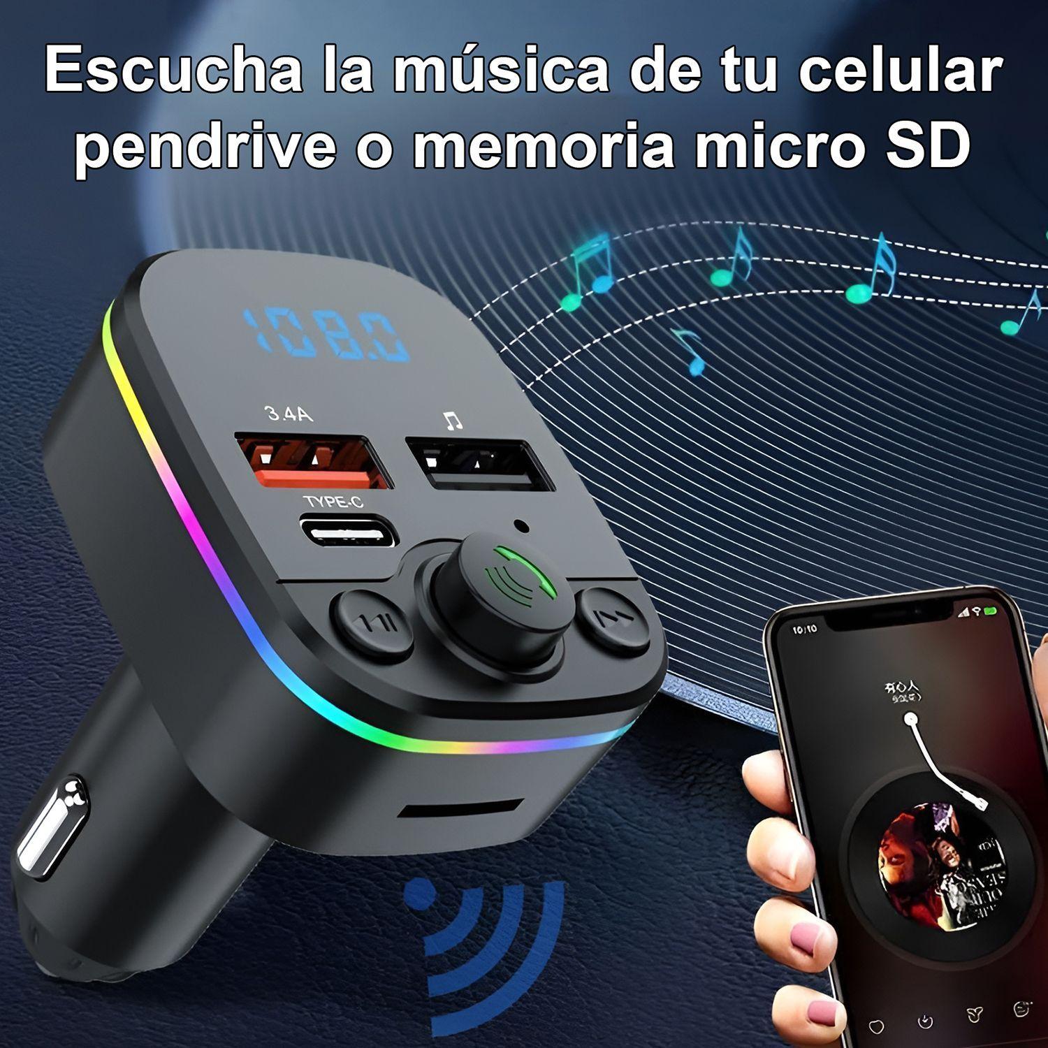 Transmisor Fm Bluetooth Receptor Audio Usb Auto-2