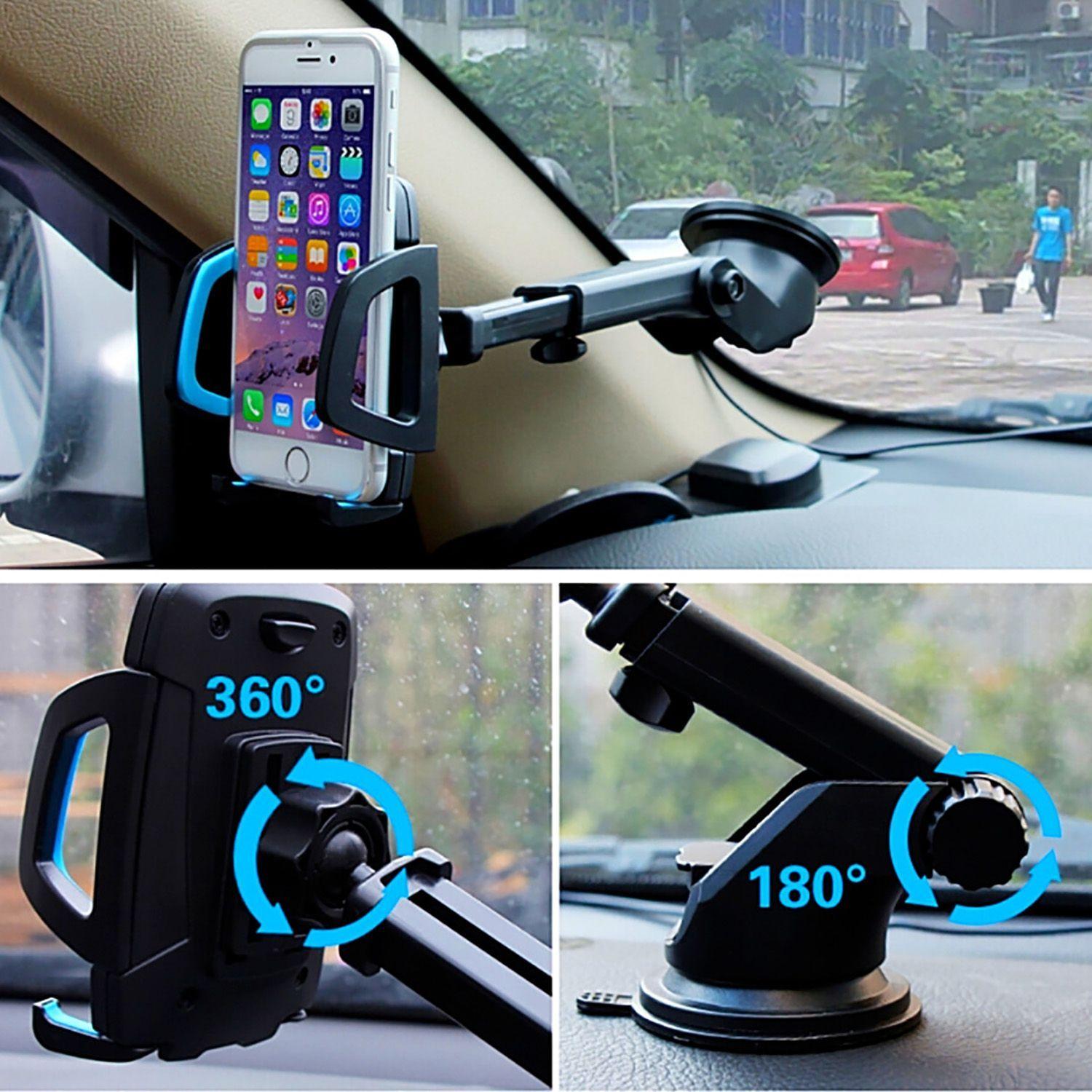 Soporte Telefono Porta Celular Auto Automóvil Brazo Largo-2