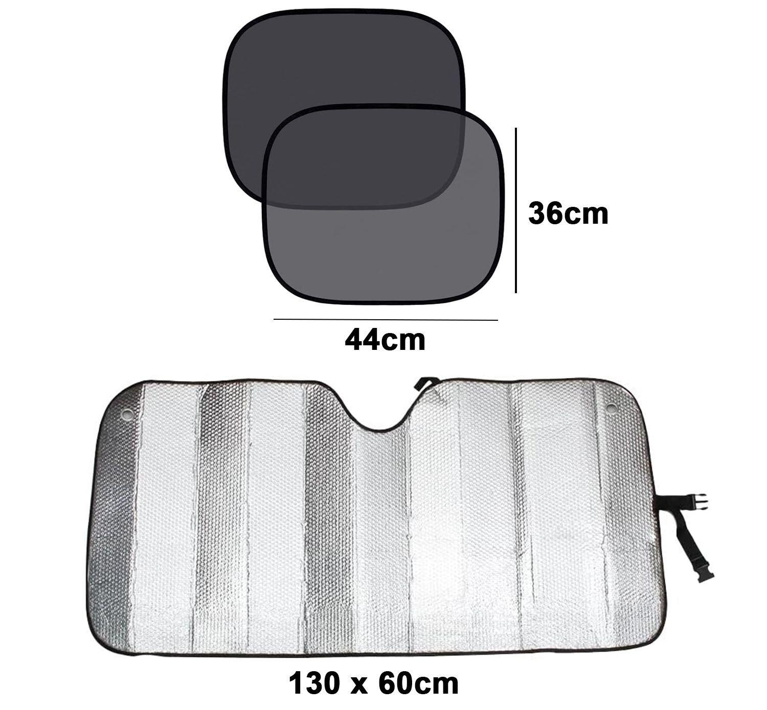 Kit Parasol Protector Solar Parabrisas Mallas Ventana Auto-6