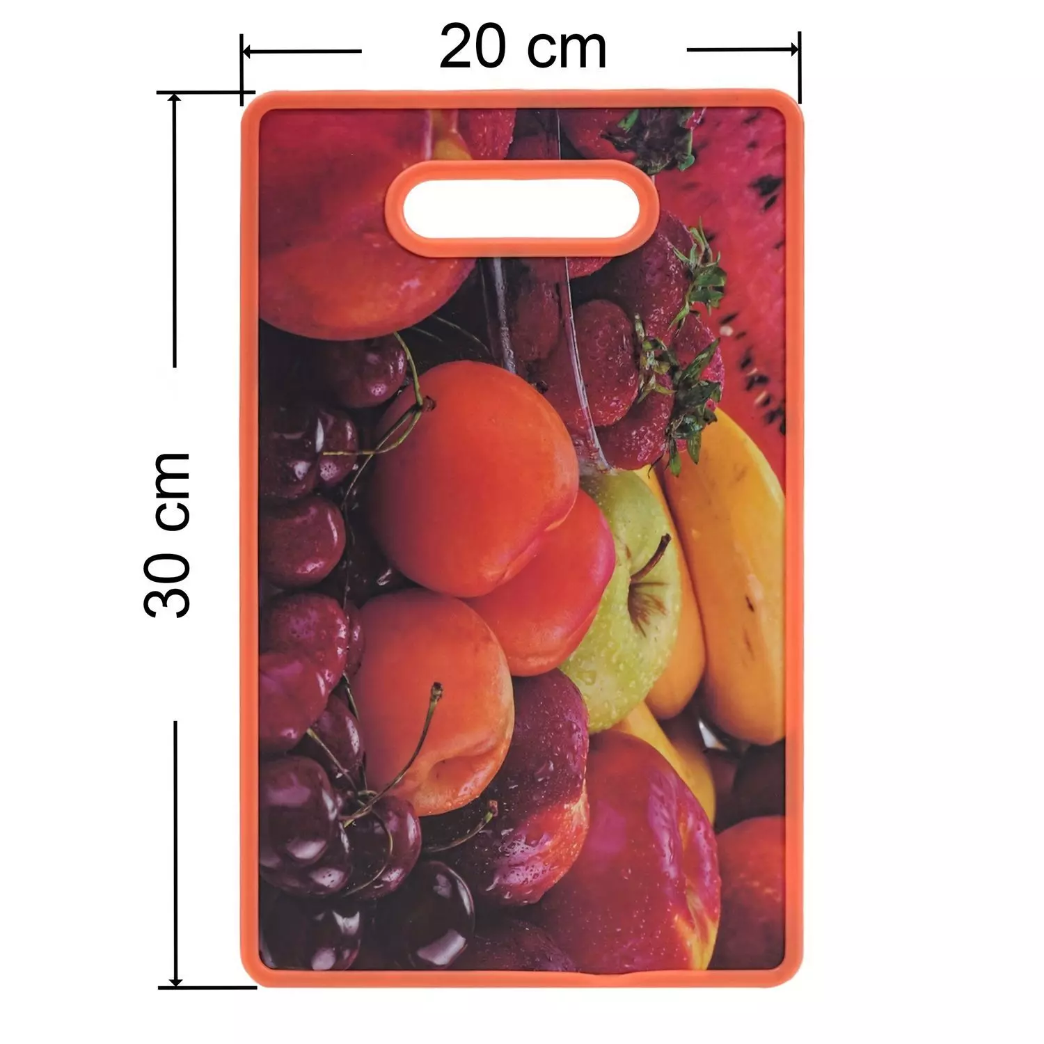 Tabla De Cortar Picar 30x20 Cm Para Cocinar Carne Y Verduras Rojo-5